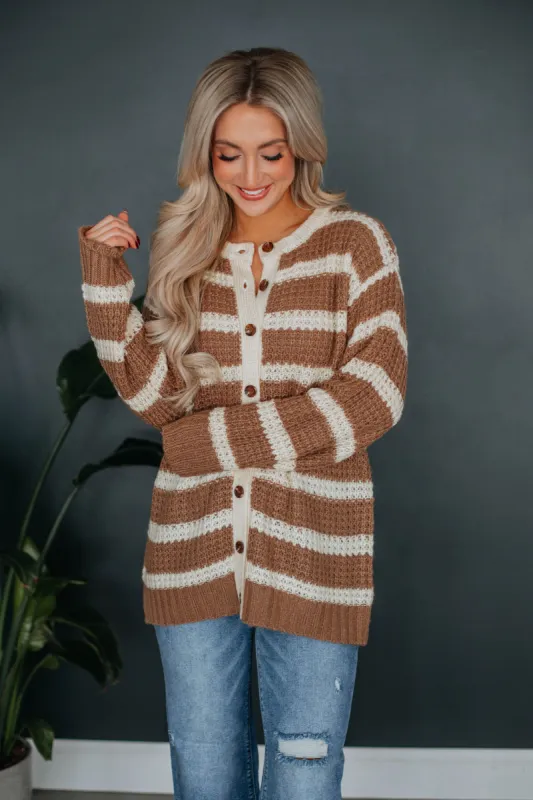 Amberlie Striped Cardigan sold by Wild Oak Boutique