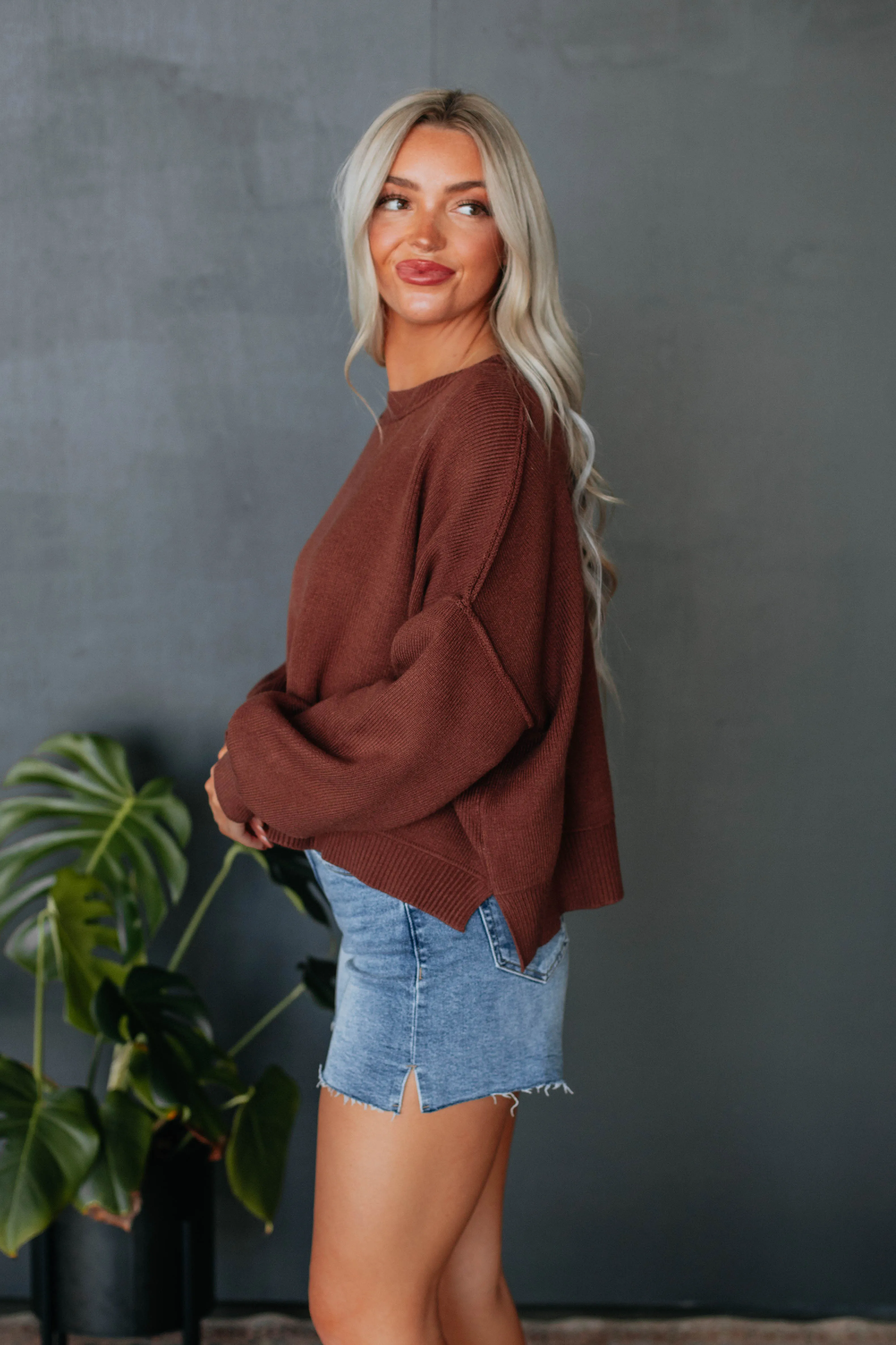 Valentina Sweater - Espresso sold by Wild Oak Boutique product image thumbnail 2