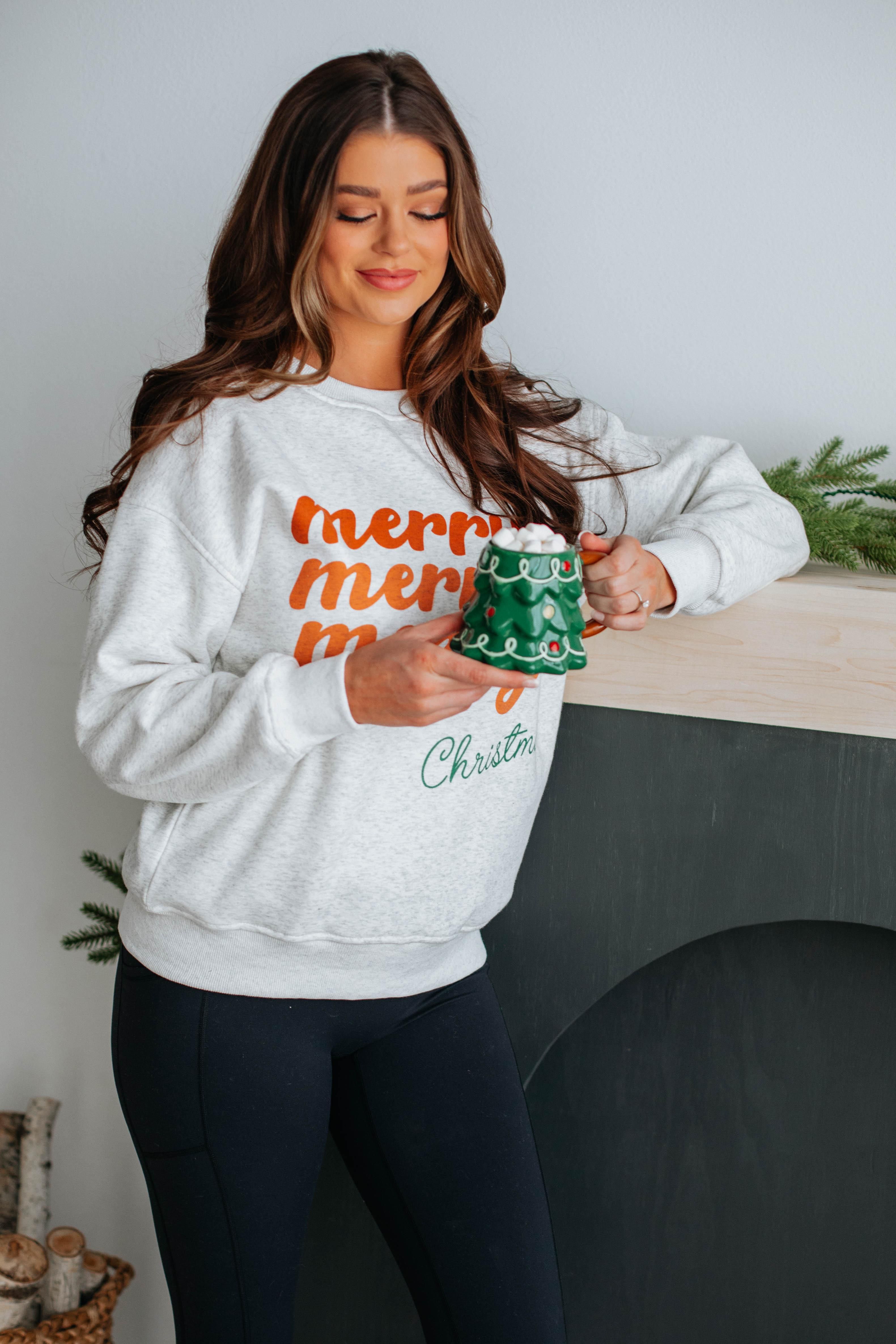 Merry Christmas Crewneck sold by Wild Oak Boutique product image thumbnail 3