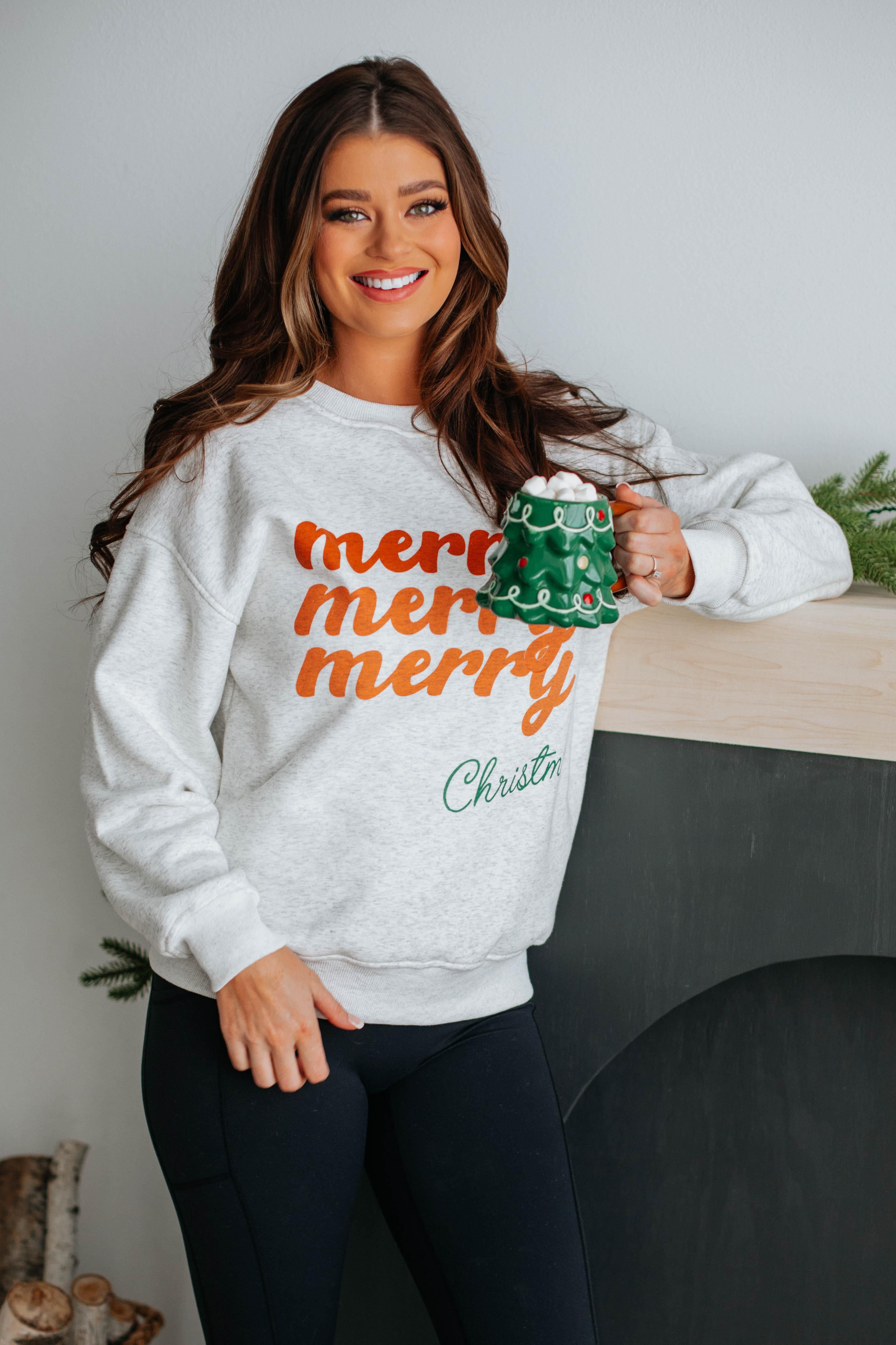 Merry Christmas Crewneck sold by Wild Oak Boutique product image thumbnail 4