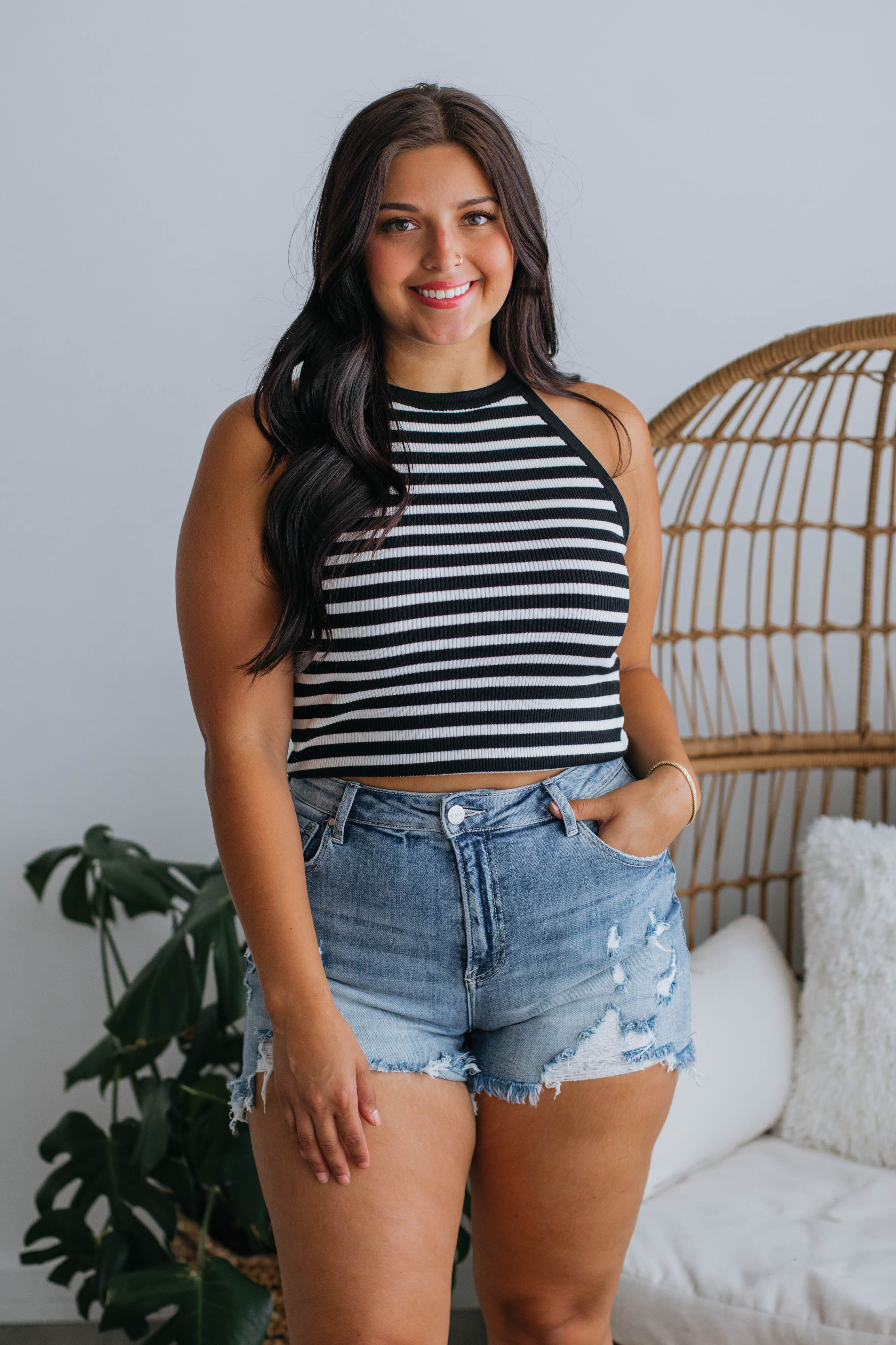 Stacie Striped Tank sold by Wild Oak Boutique product image thumbnail 3