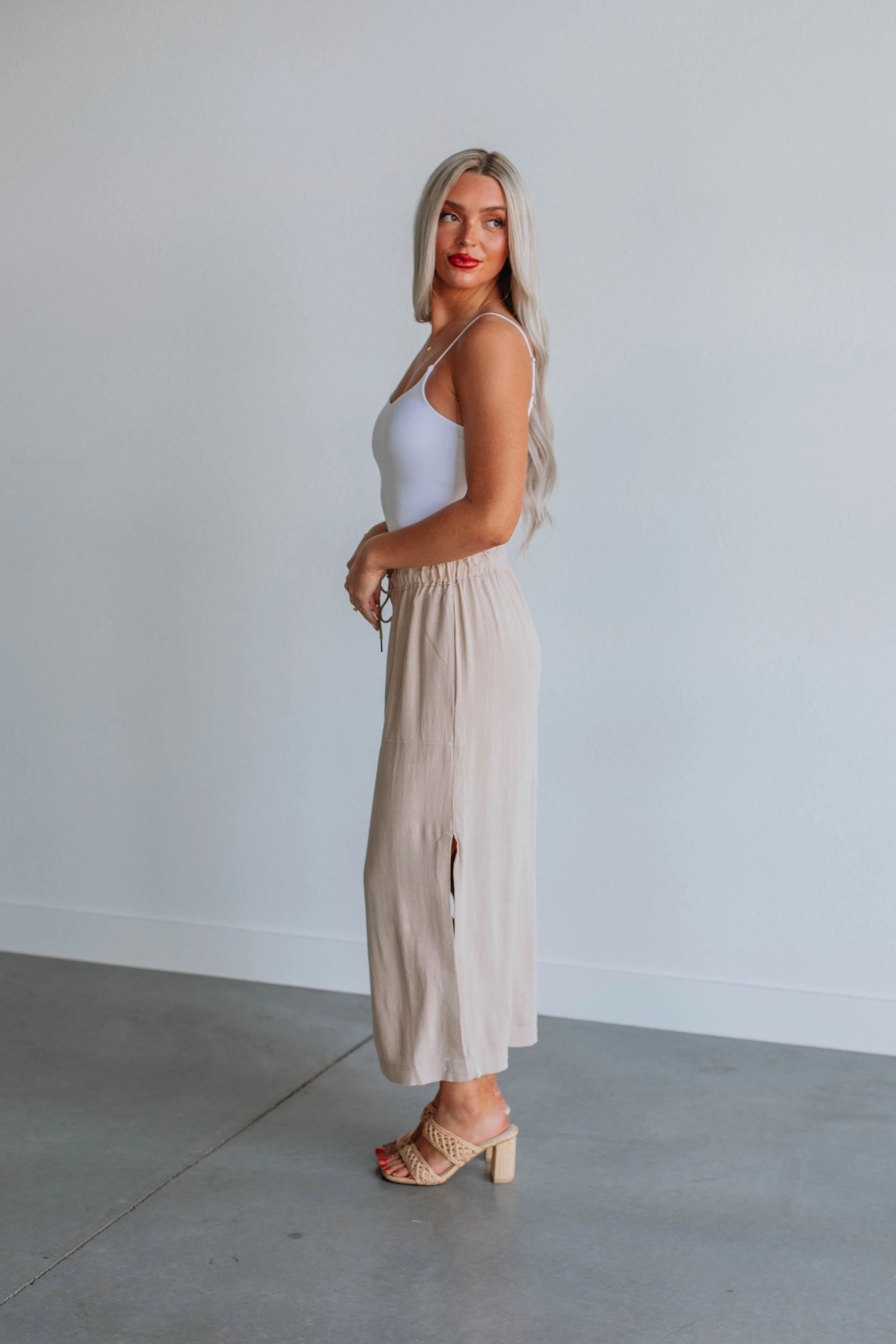 Emeline Midi Skirt - Sand sold by Wild Oak Boutique product image thumbnail 3