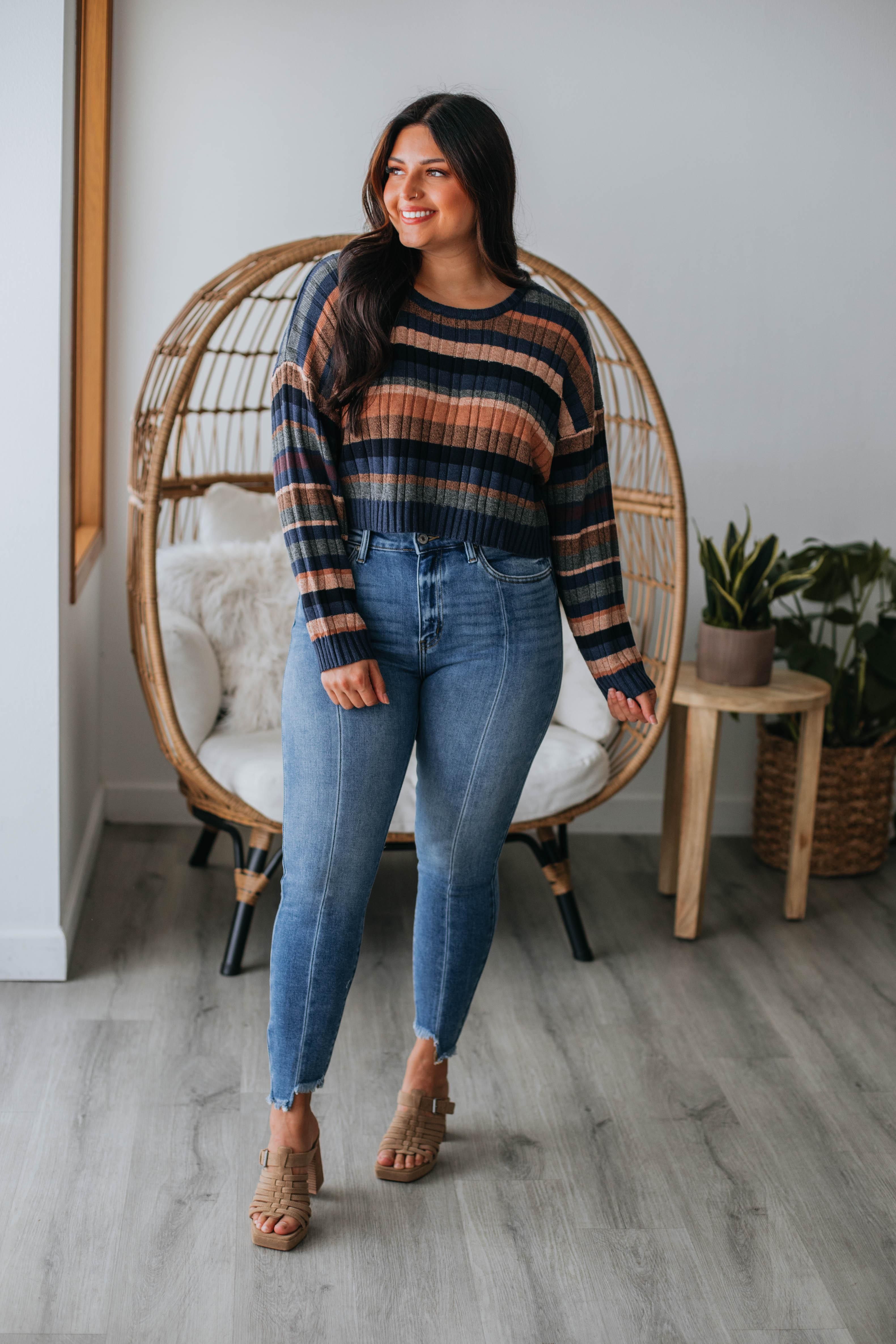 Sariah Striped Sweater sold by Wild Oak Boutique product image thumbnail 4