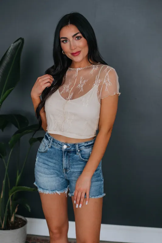 Anaya Lace Top - Nude sold by Wild Oak Boutique