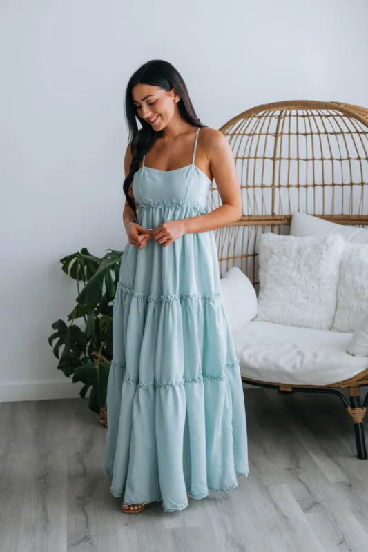 Bondi Maxi Dress - Sky Blue sold by Wild Oak Boutique