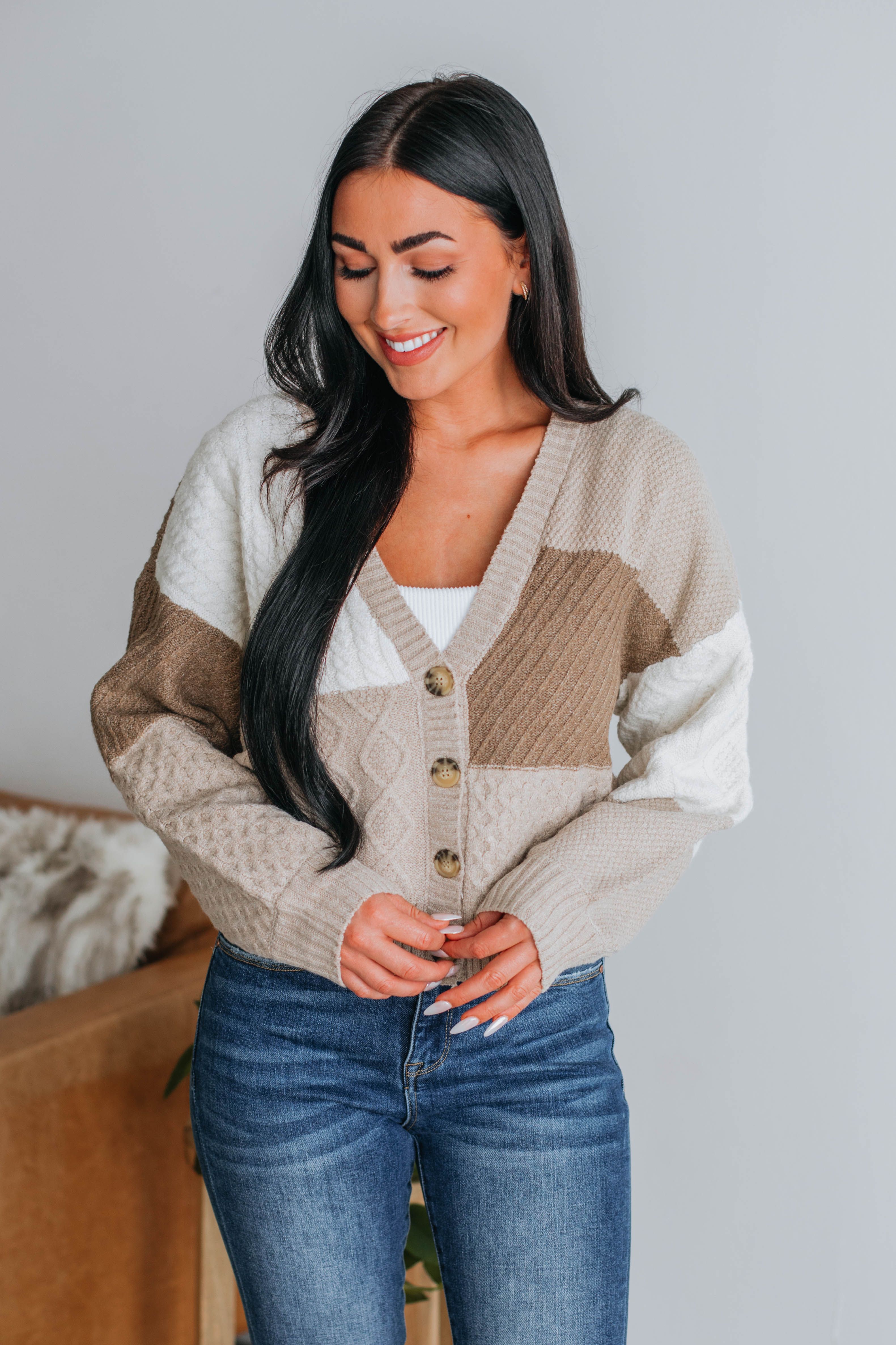 Tally Colorblock Cardigan sold by Wild Oak Boutique product image thumbnail 4