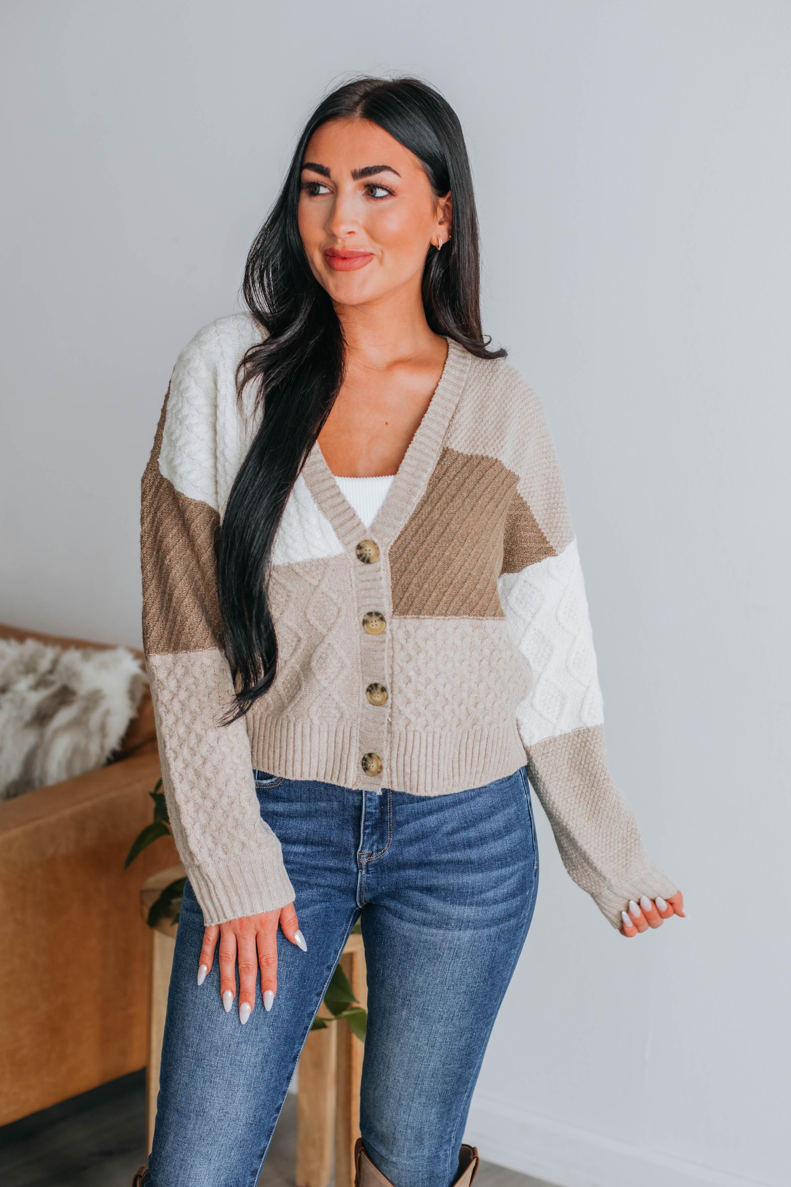 Tally Colorblock Cardigan sold by Wild Oak Boutique