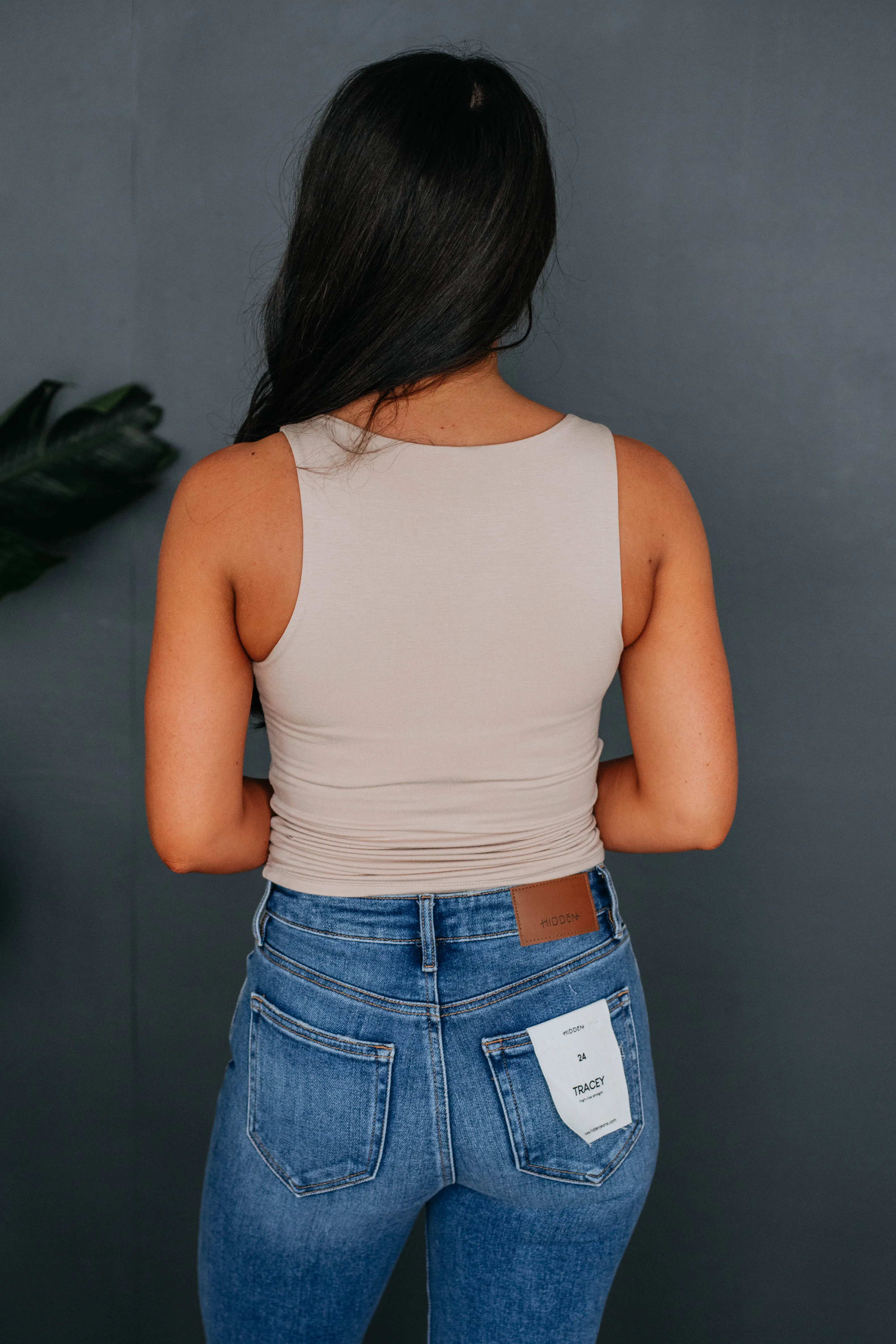 Ariel Basic Tank - Light Taupe sold by Wild Oak Boutique product image thumbnail 5