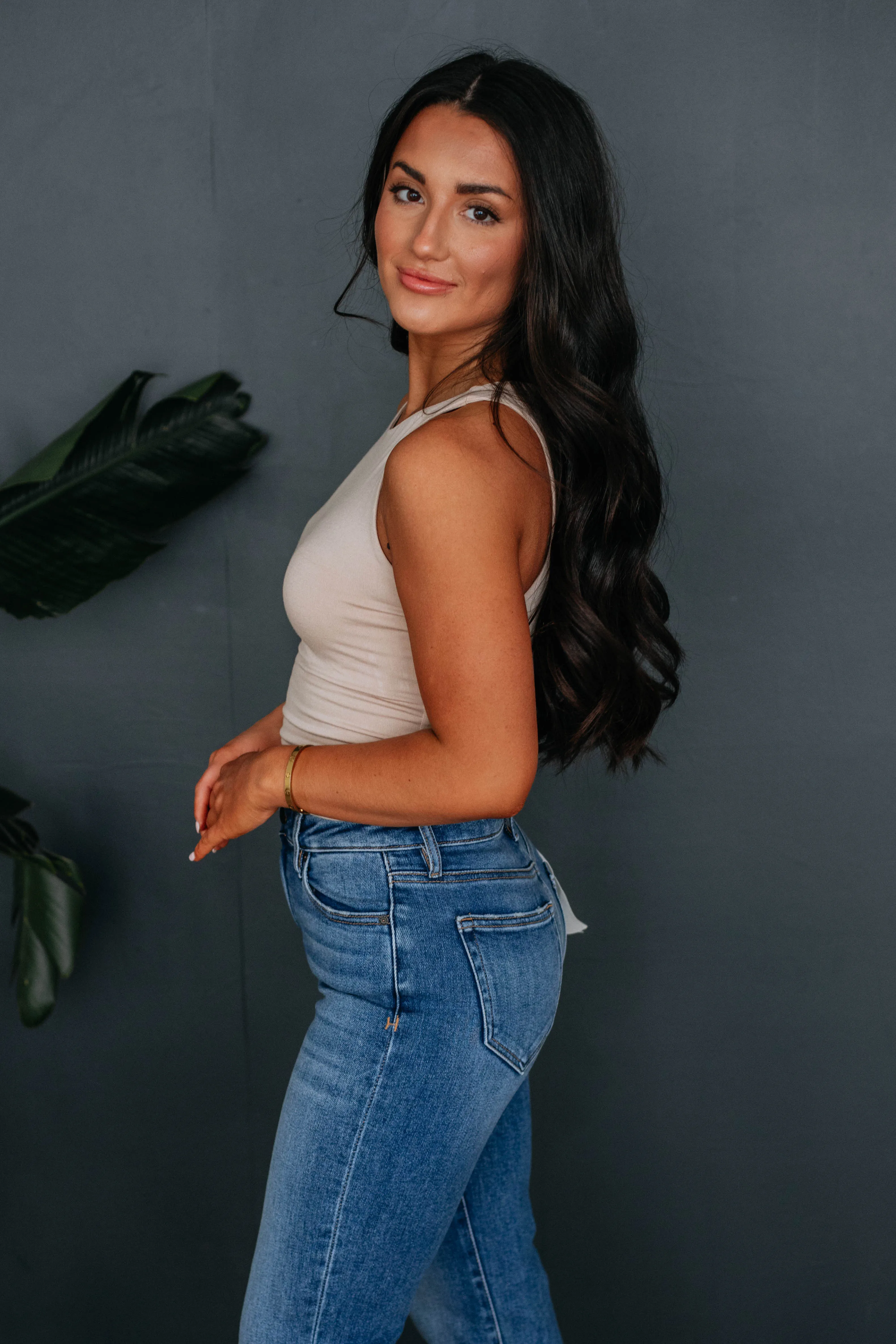 Ariel Basic Tank - Light Taupe sold by Wild Oak Boutique product image thumbnail 3