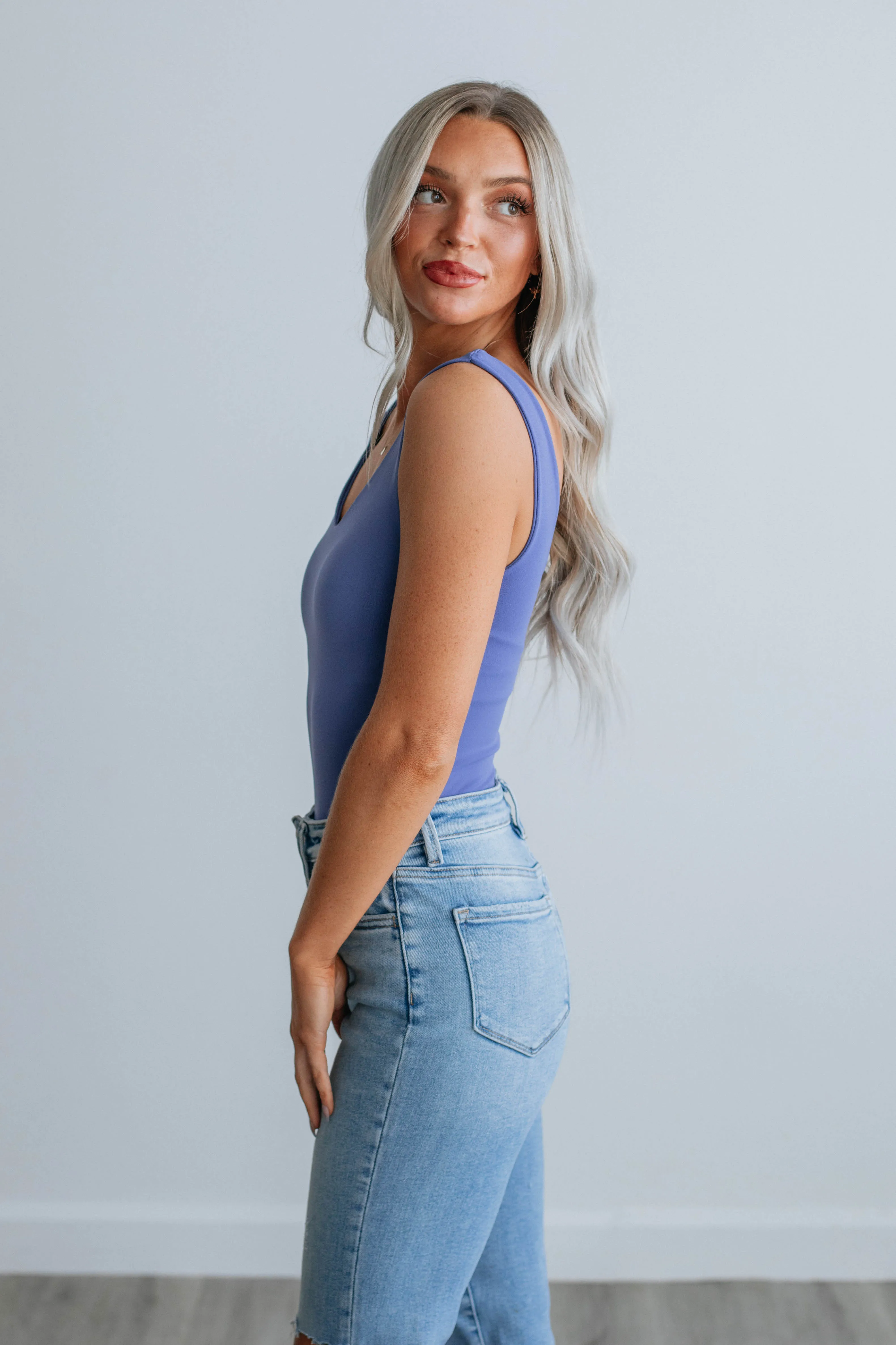 Sweet & Simple Bodysuit - Periwinkle sold by Wild Oak Boutique product image thumbnail 2