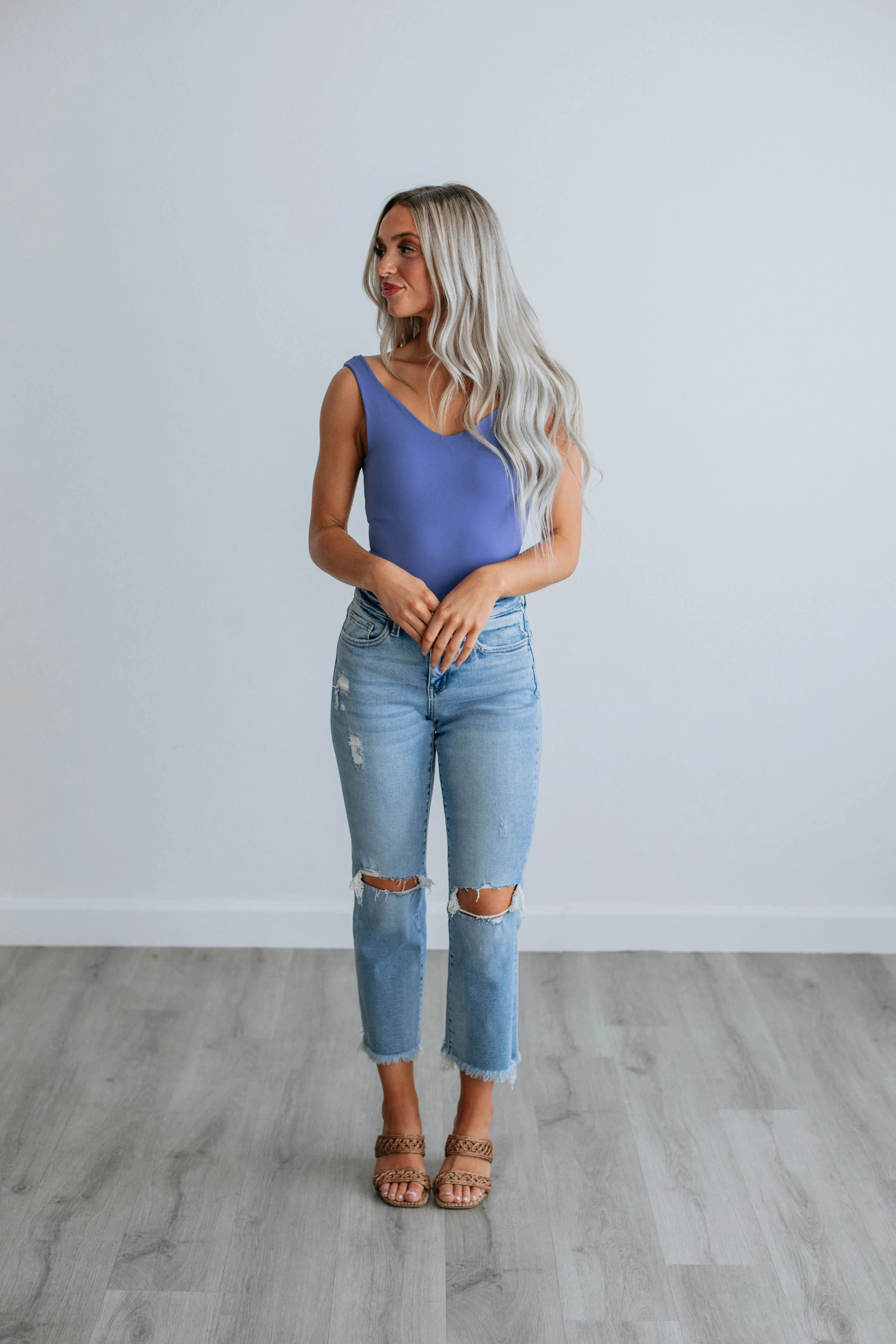 Sweet & Simple Bodysuit - Periwinkle sold by Wild Oak Boutique product image thumbnail 3