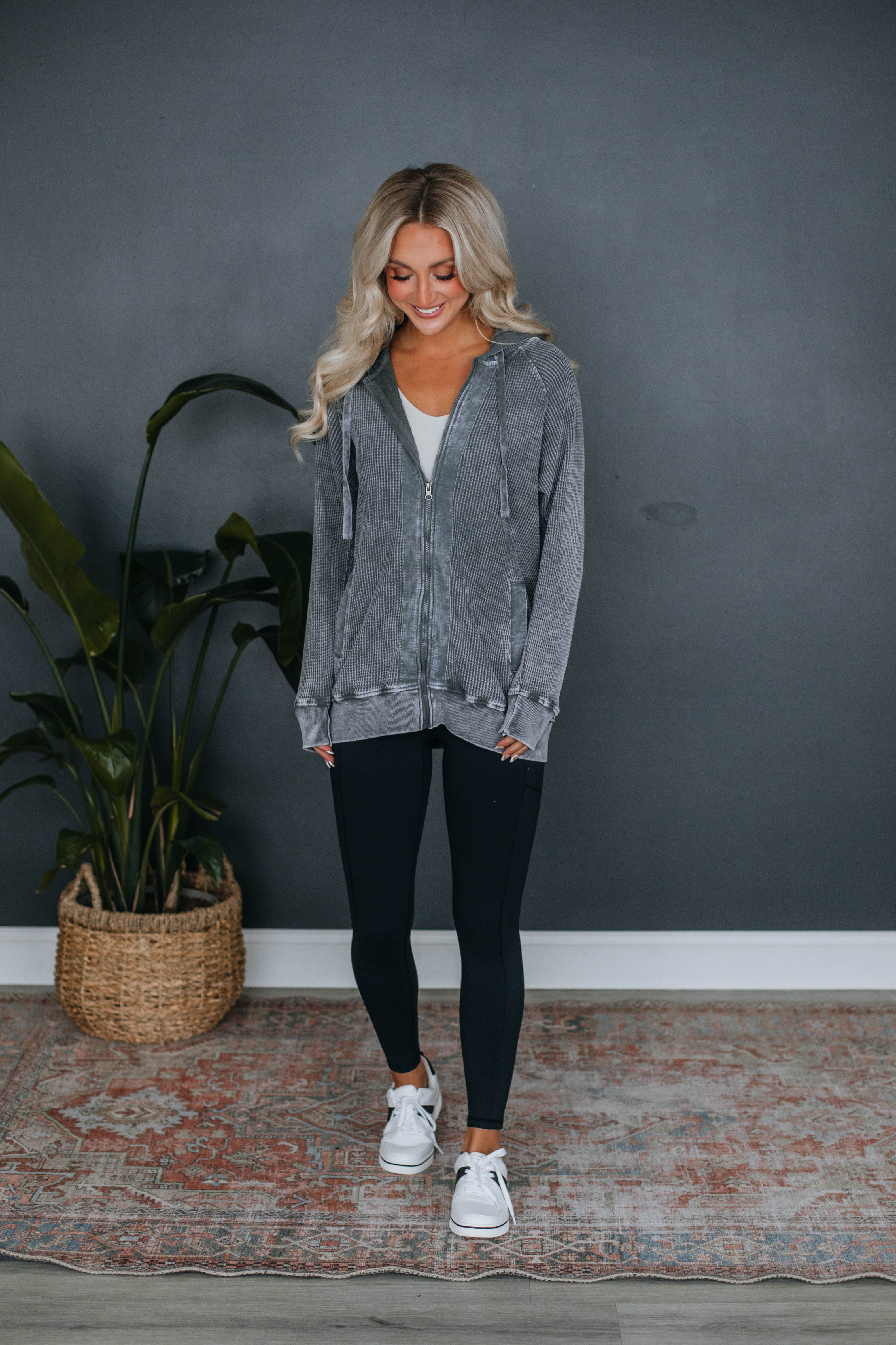 Leya Zip-Up Jacket - Urban Chic sold by Wild Oak Boutique product image thumbnail 2