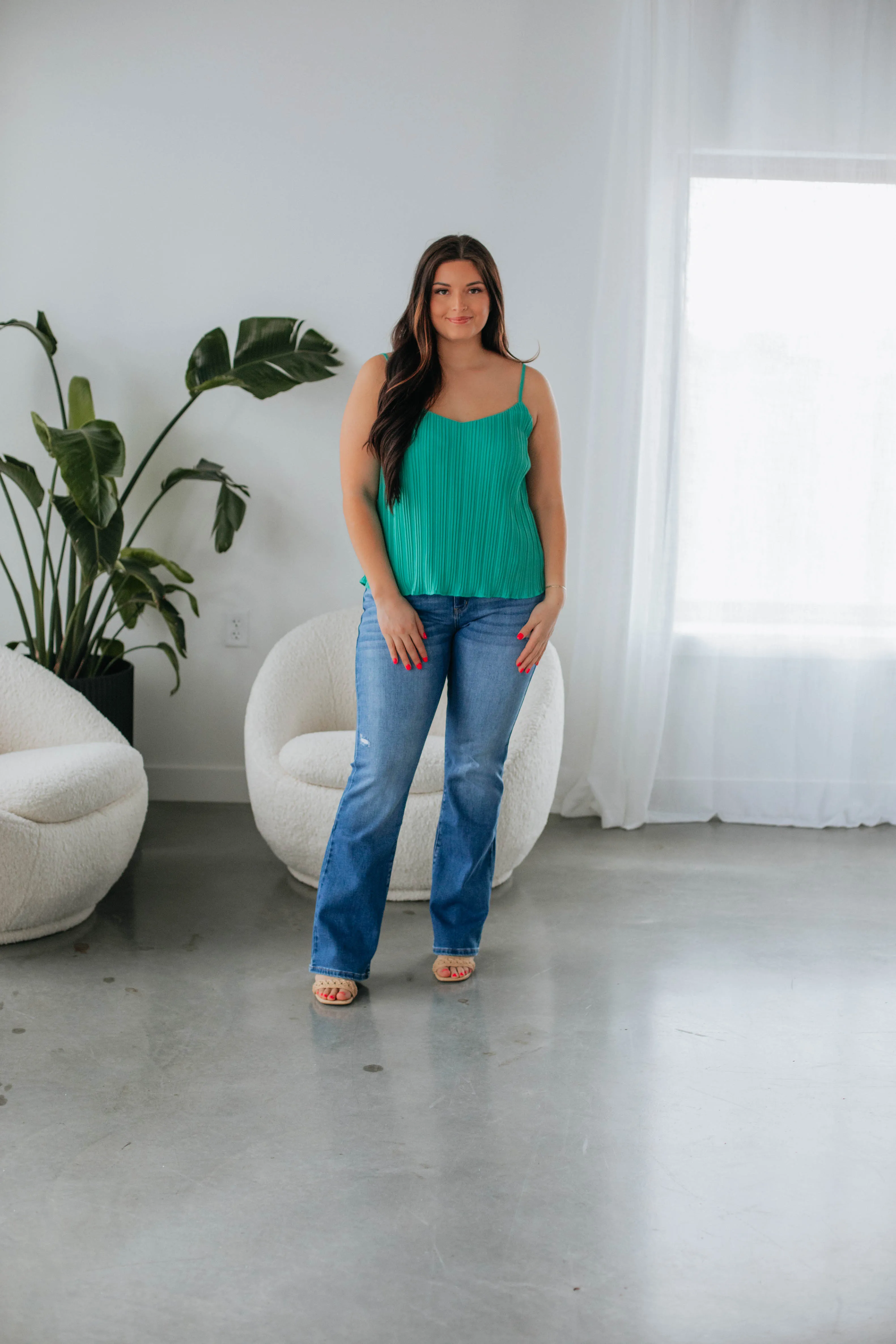 Gaelle Tank - Teal sold by Wild Oak Boutique product image thumbnail 5