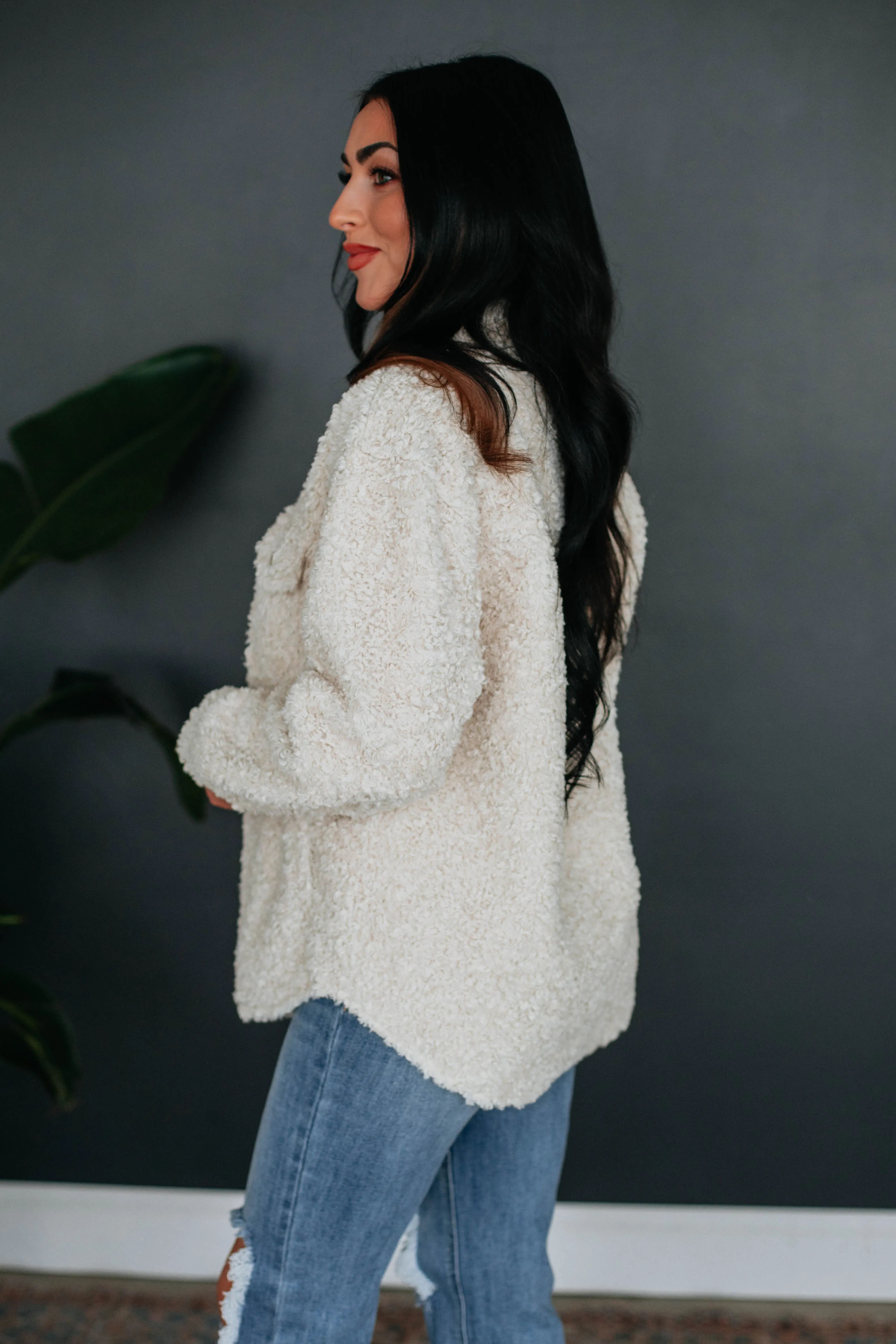 Bundle Up Shacket - Ecru sold by Wild Oak Boutique product image thumbnail 5