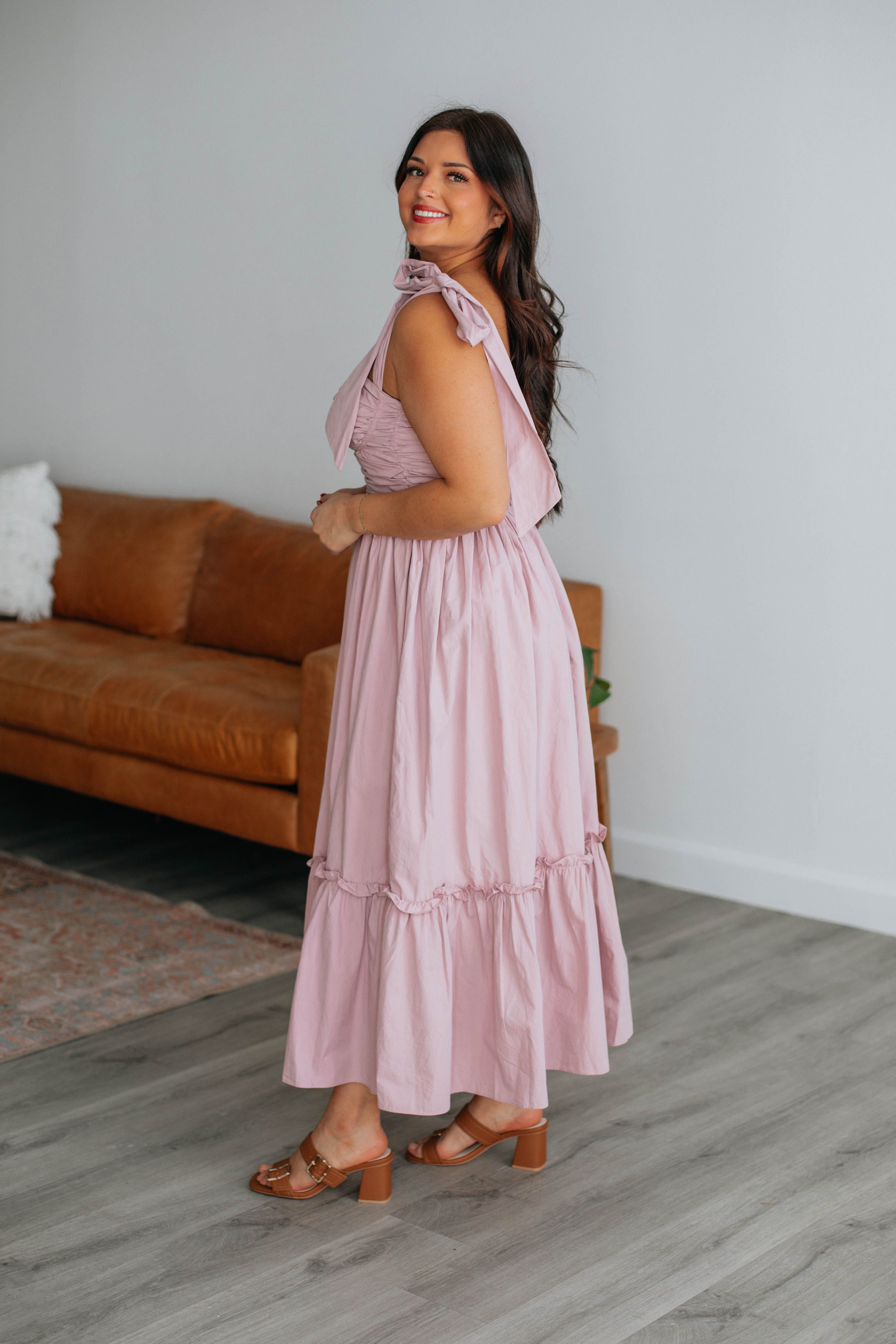 Rosalyn Midi Dress - Dusty Mauve sold by Wild Oak Boutique product image thumbnail 5
