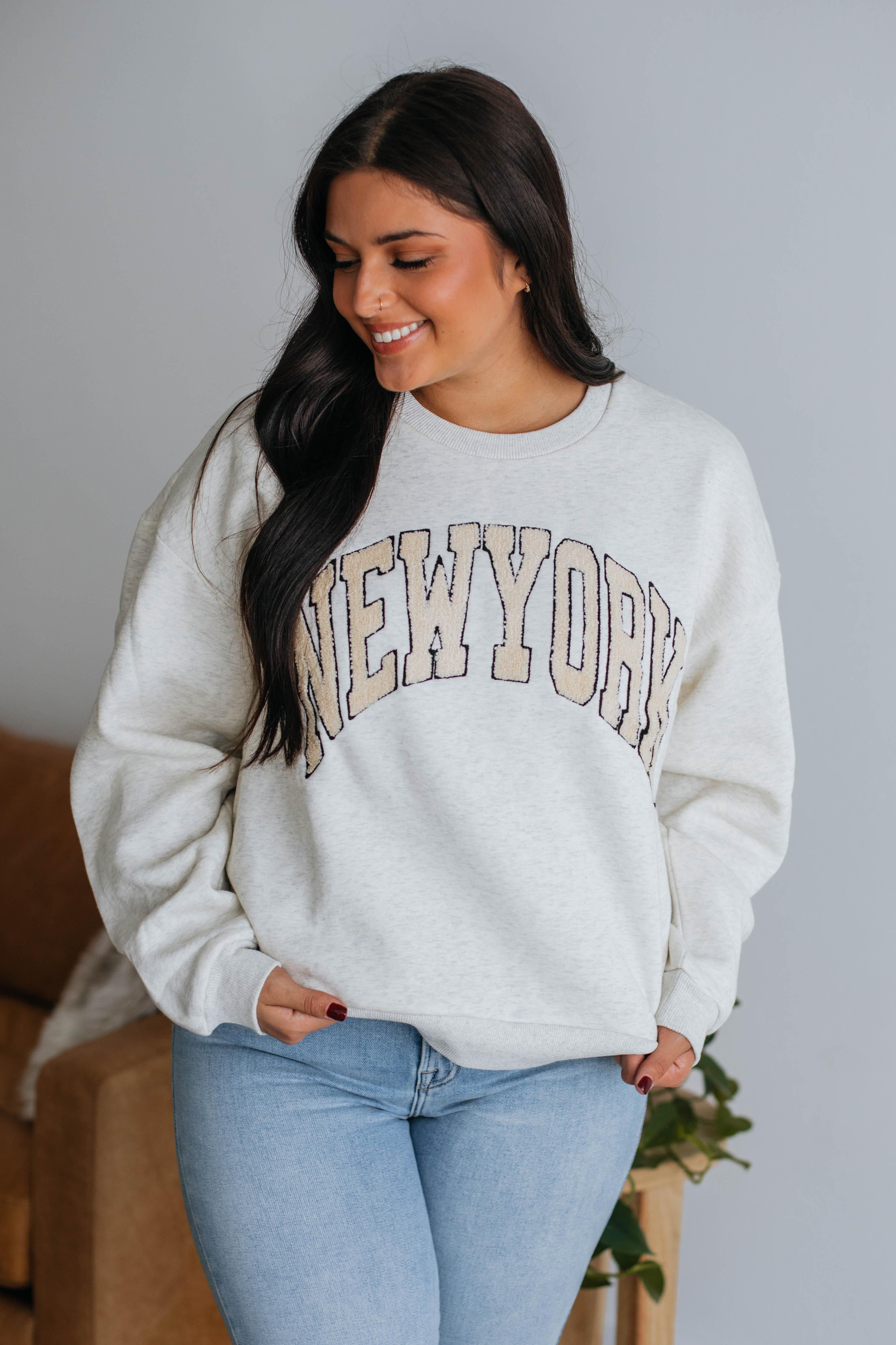 New York Crewneck sold by Wild Oak Boutique product image thumbnail 4