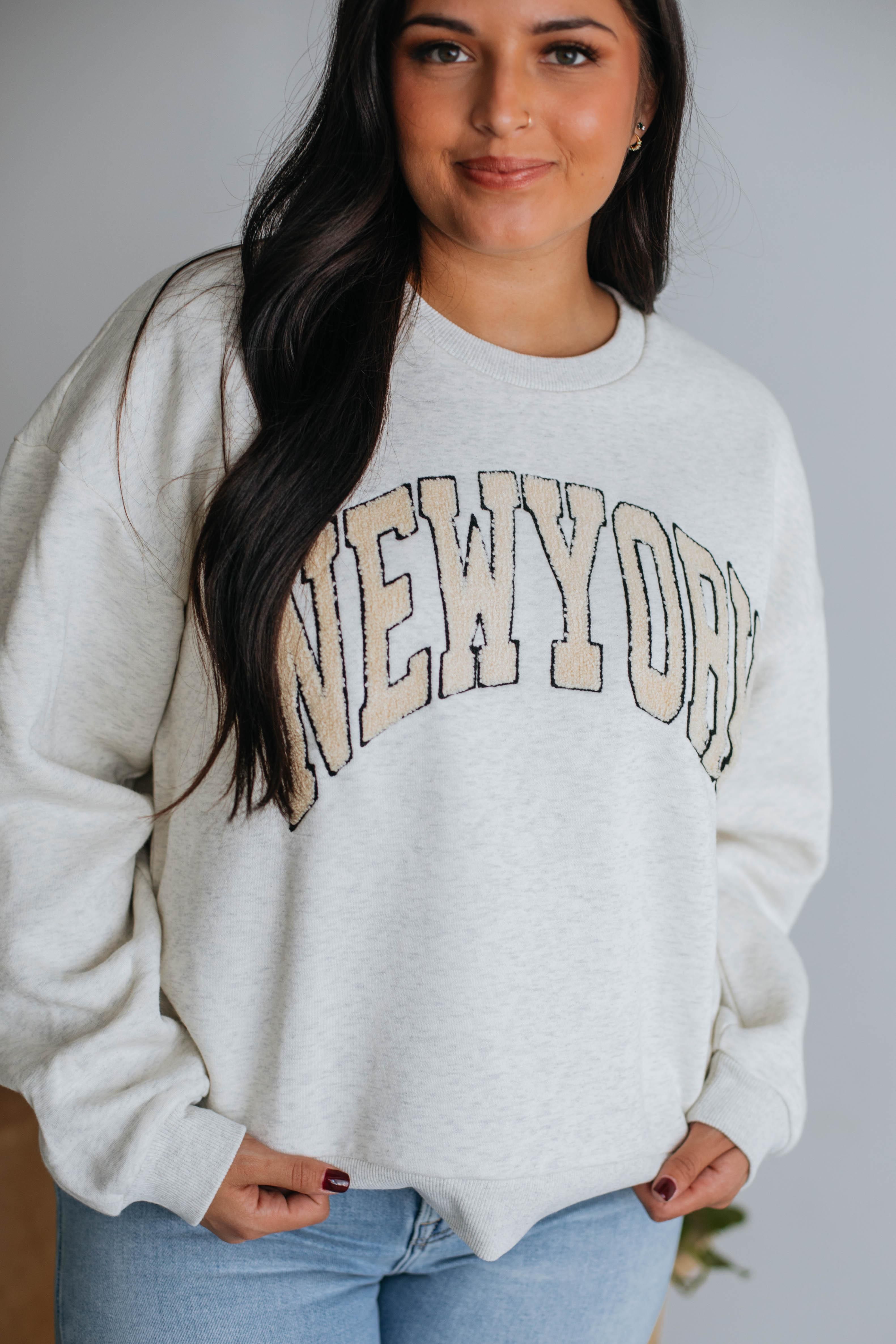 New York Crewneck sold by Wild Oak Boutique product image thumbnail 2