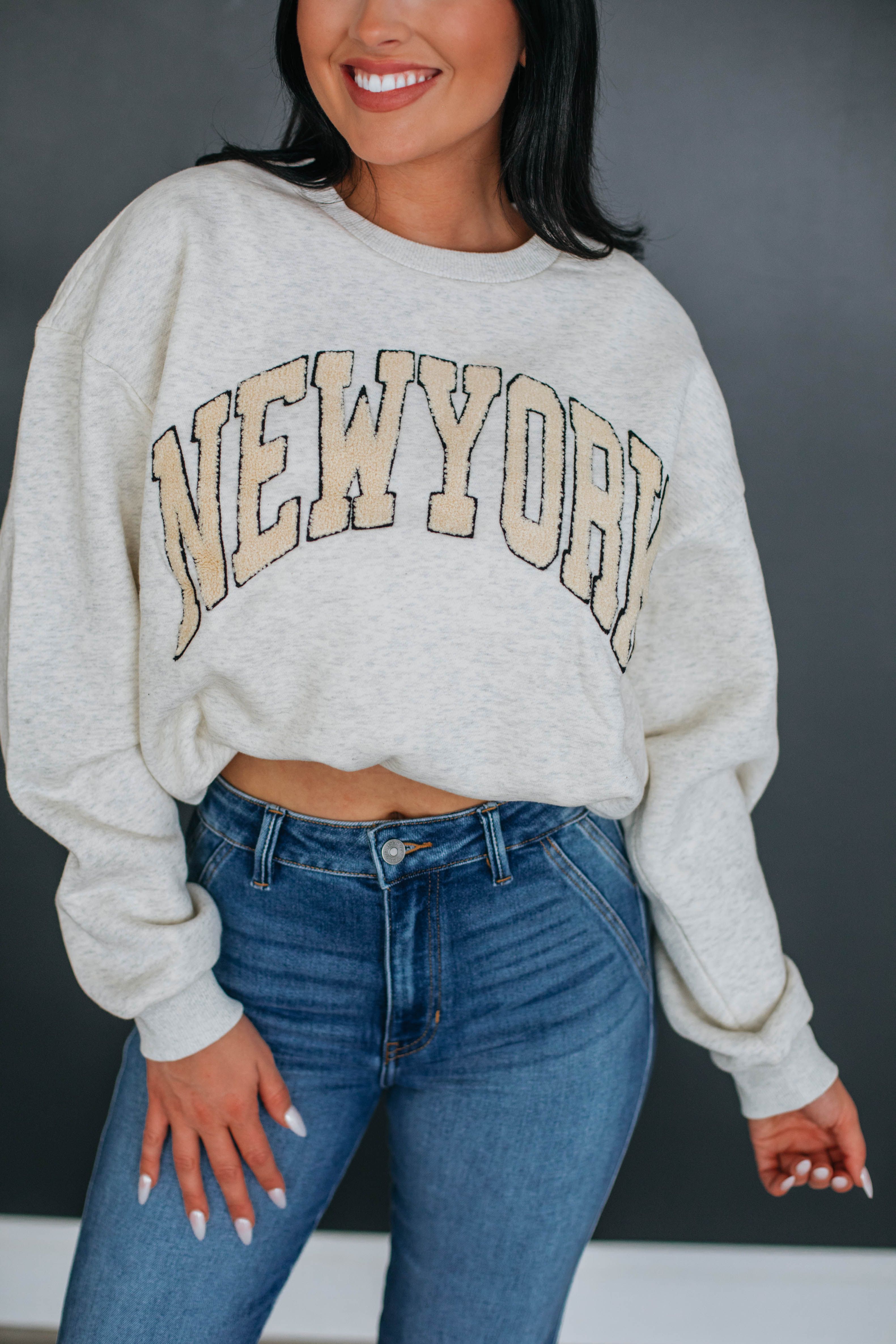 New York Crewneck sold by Wild Oak Boutique product image thumbnail 5