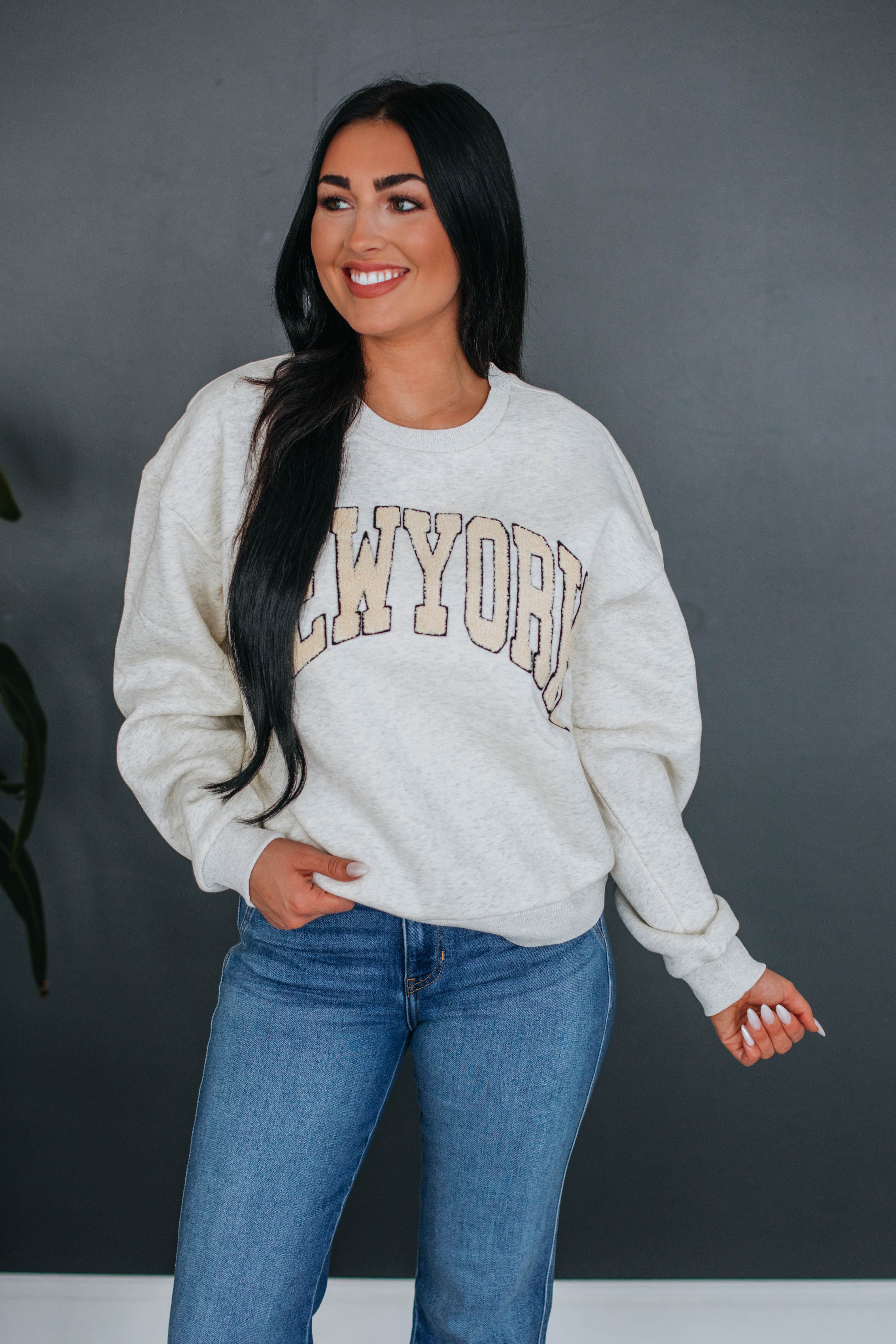New York Crewneck sold by Wild Oak Boutique