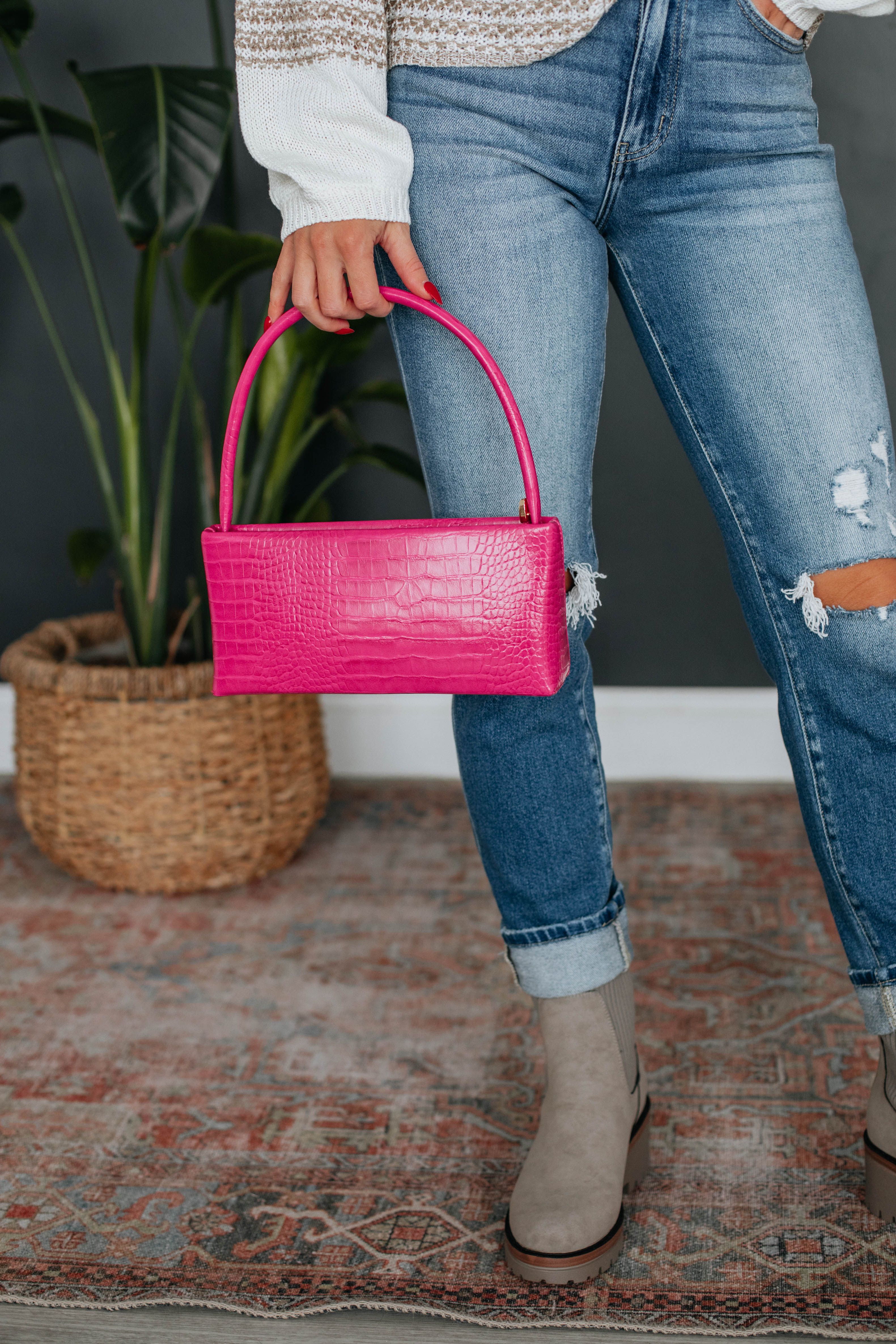 Wild About You Handbag - Fuchsia sold by Wild Oak Boutique product image thumbnail 3