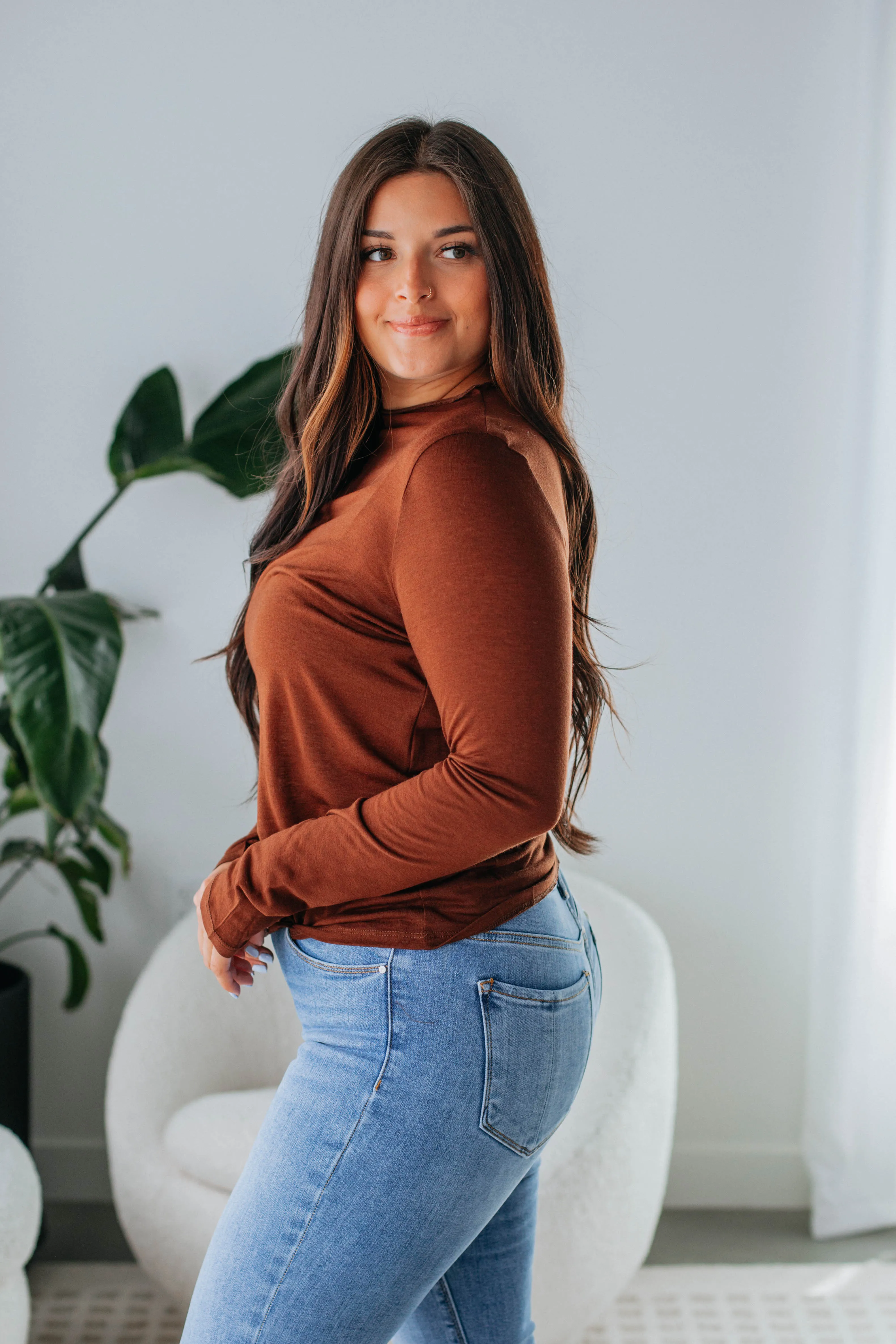 Jorda Long Sleeve Top - Espresso sold by Wild Oak Boutique product image thumbnail 4