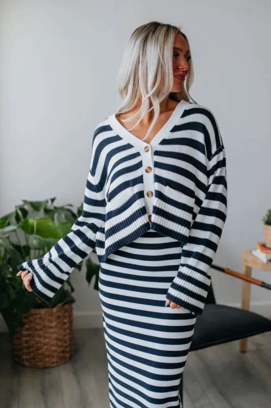 Sullivan Striped Cardigan made by By Together
