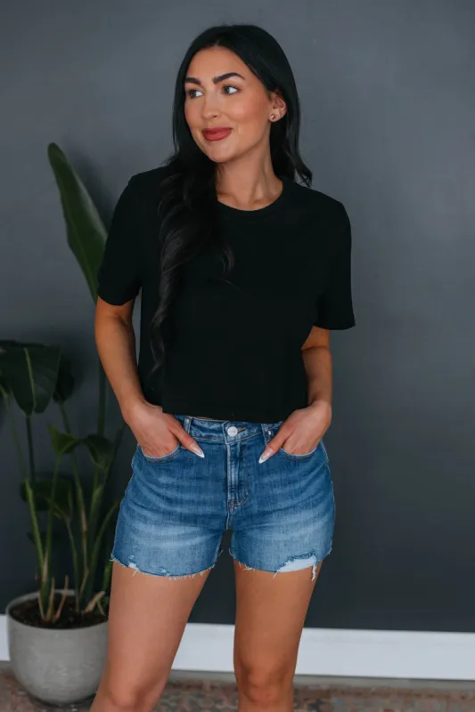 Mary Basic Tee - Black sold by Wild Oak Boutique