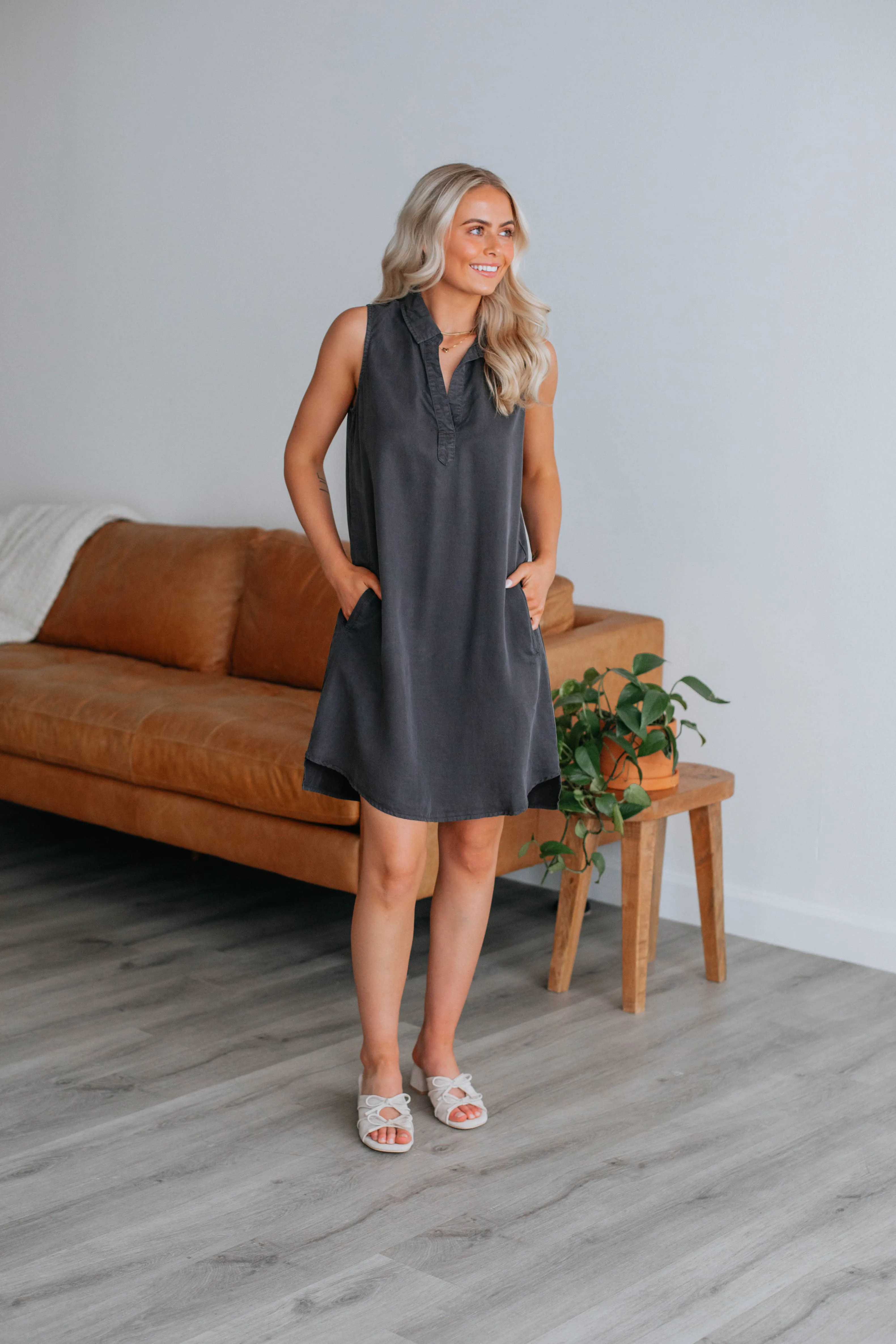Robin Dress - Charcoal sold by Wild Oak Boutique product image thumbnail 4