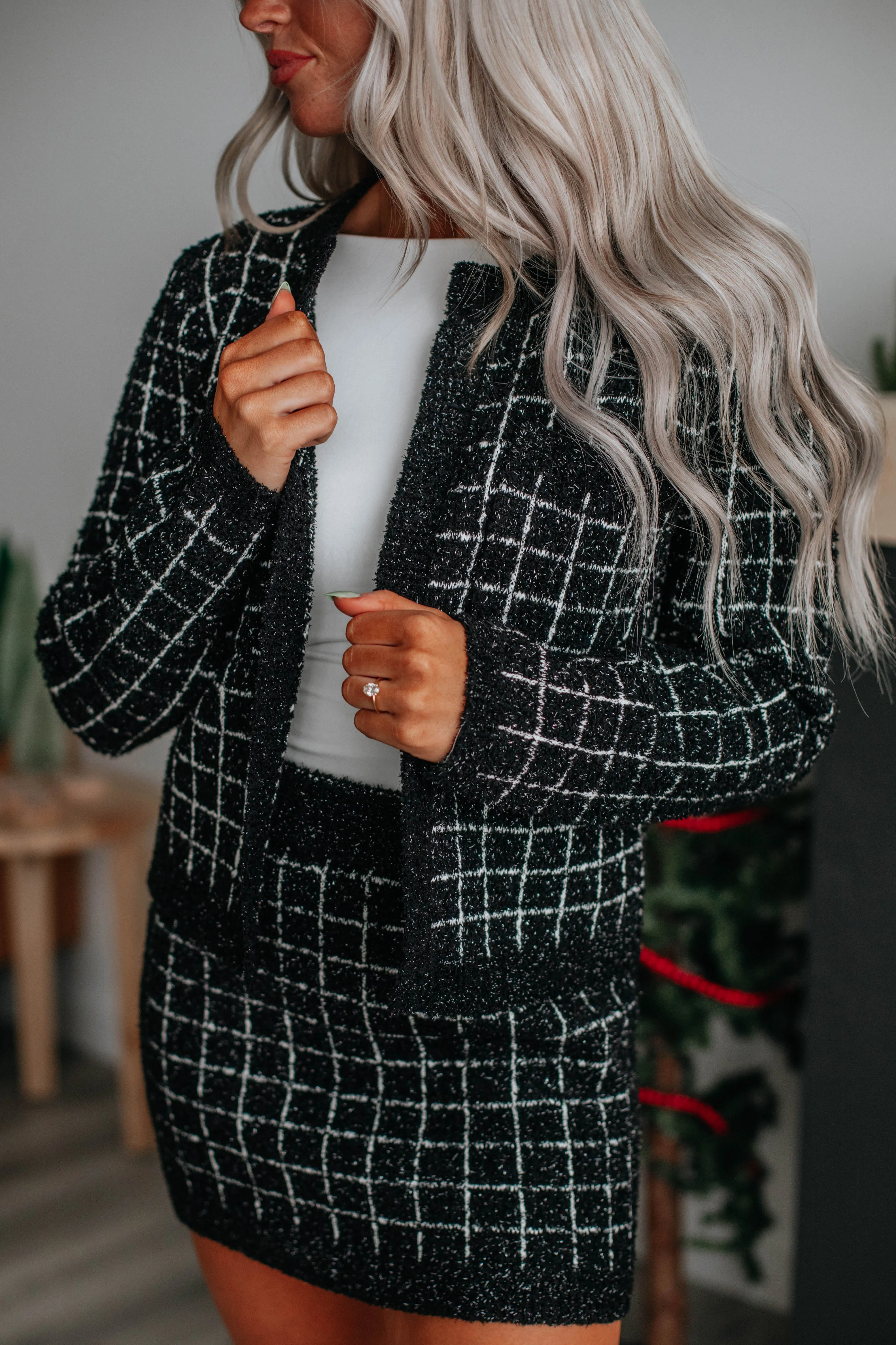 Checking It Twice Cardigan sold by Wild Oak Boutique product image thumbnail 2
