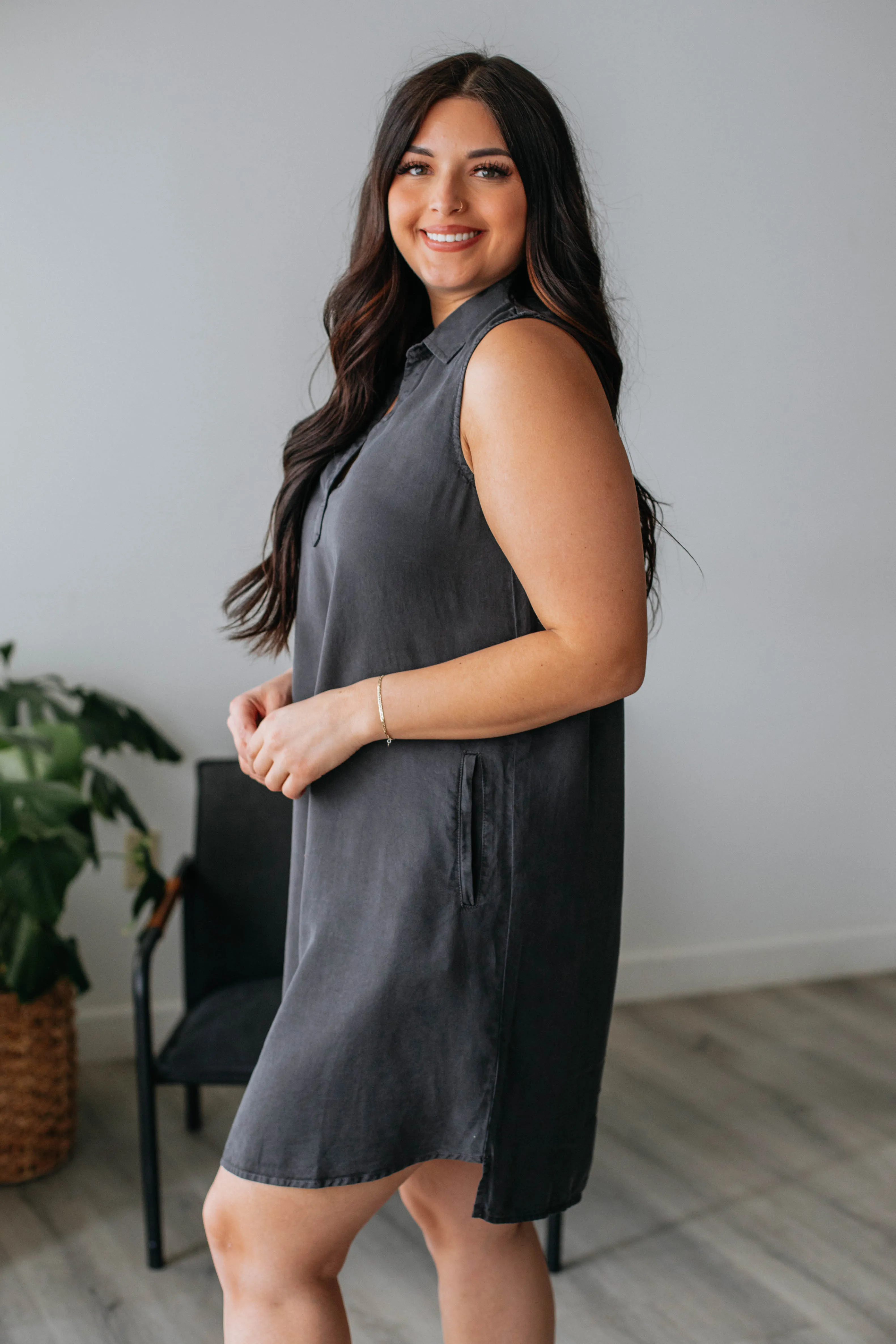 Robin Dress - Charcoal sold by Wild Oak Boutique product image thumbnail 5