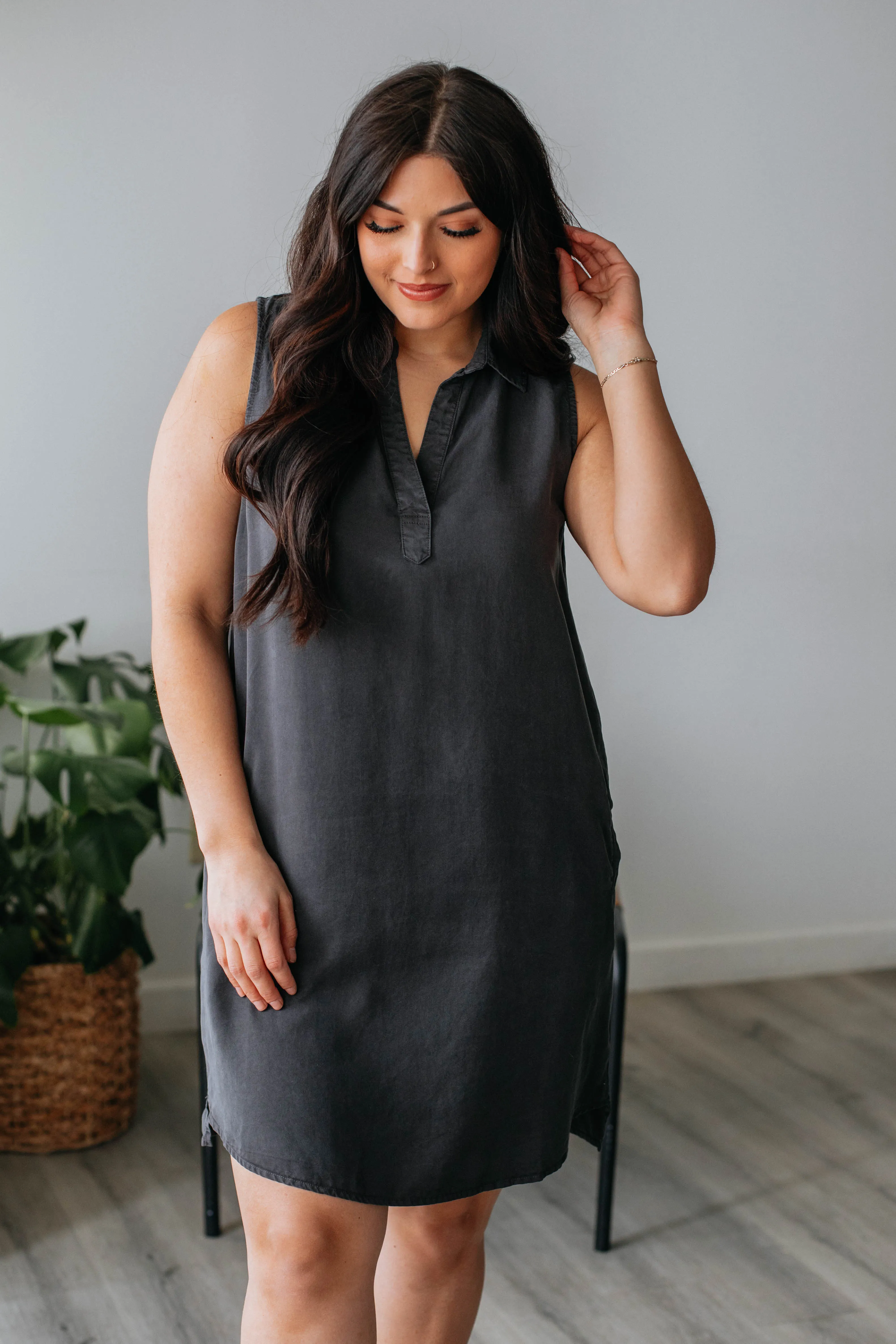 Robin Dress - Charcoal sold by Wild Oak Boutique product image thumbnail 2