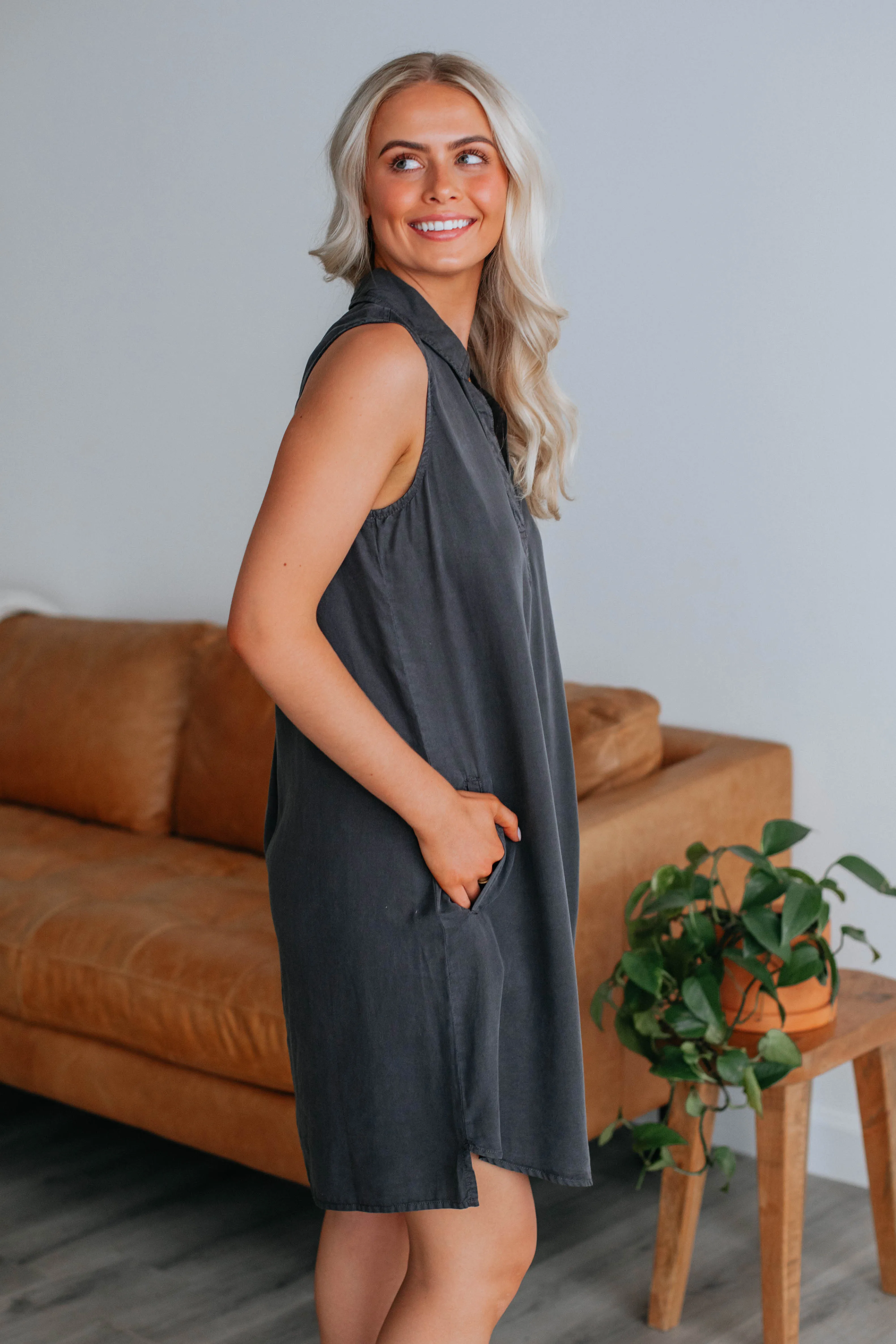 Robin Dress - Charcoal sold by Wild Oak Boutique product image thumbnail 3