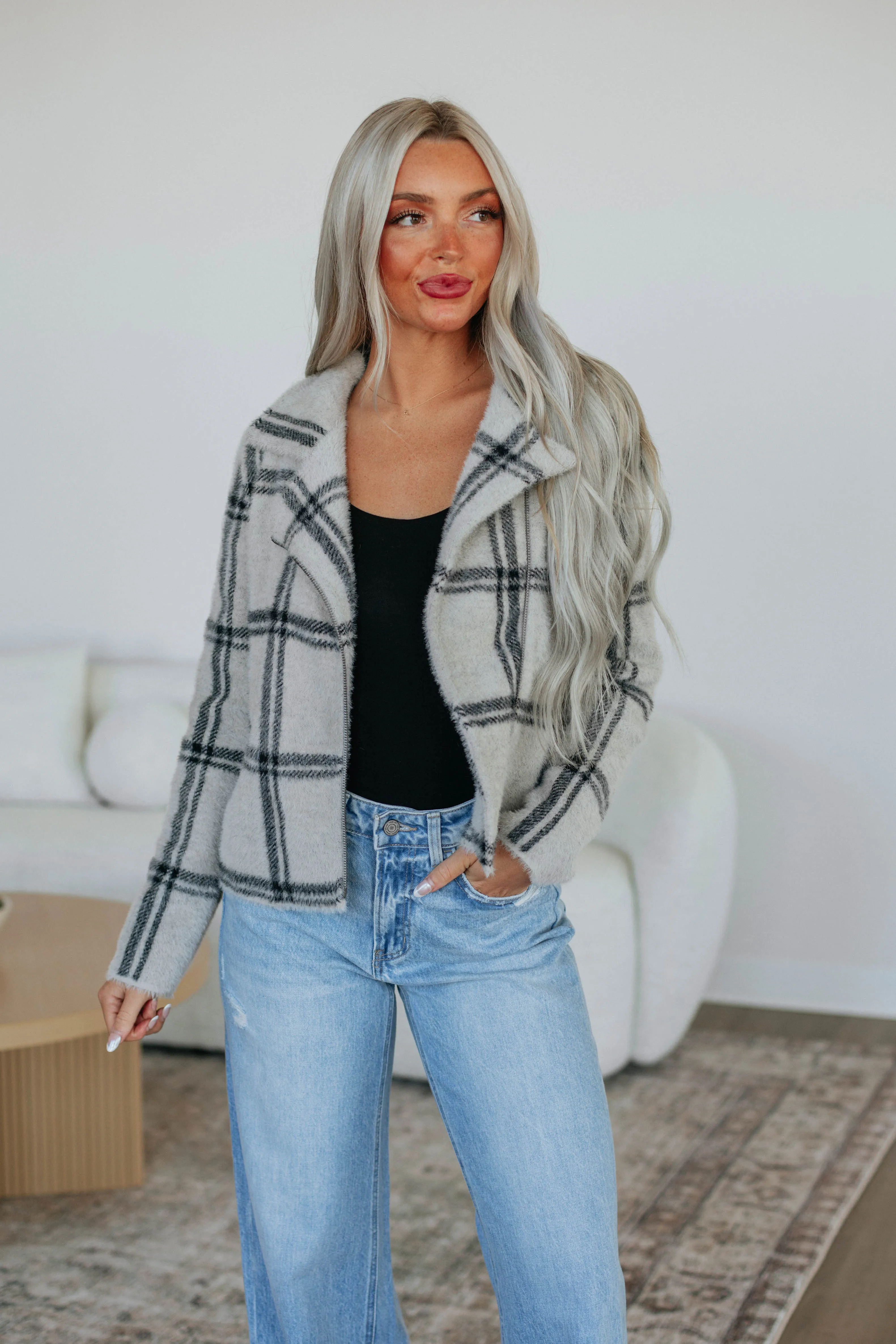Rozell Plaid Jacket sold by Wild Oak Boutique