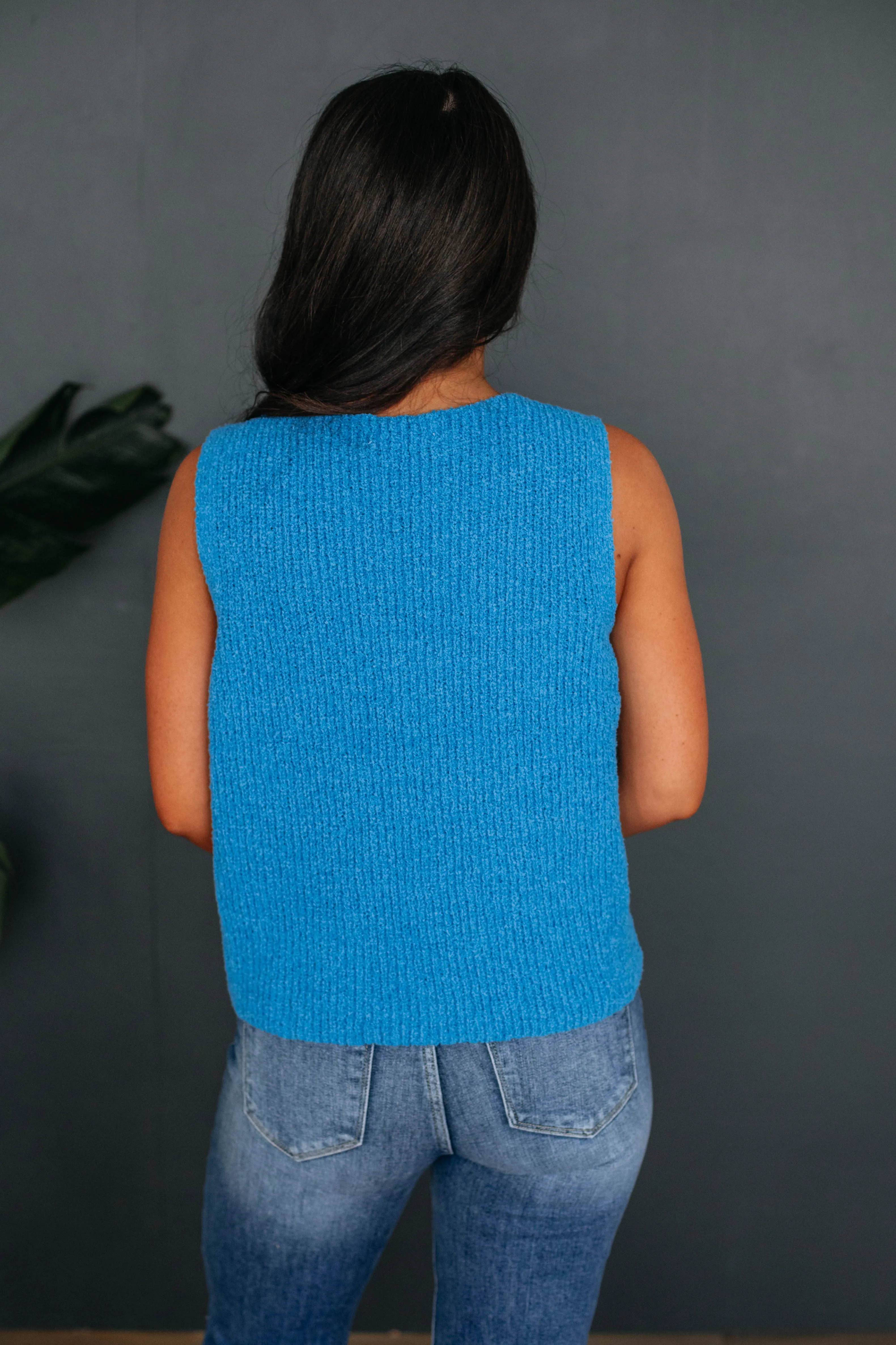 Petra Knit Tank - Cerulean sold by Wild Oak Boutique product image thumbnail 4