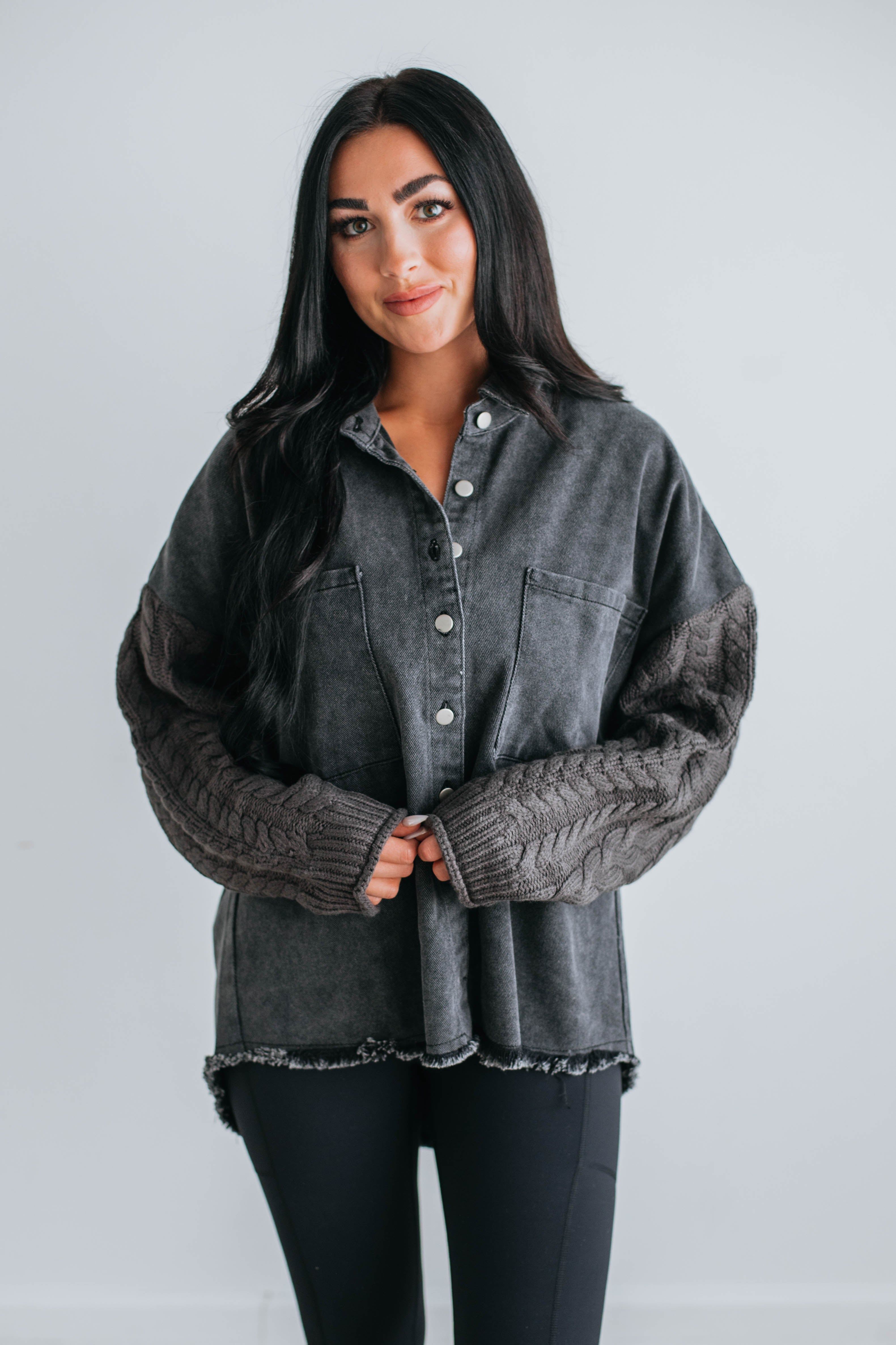 Bryant Contrast Shacket sold by Wild Oak Boutique product image thumbnail 6