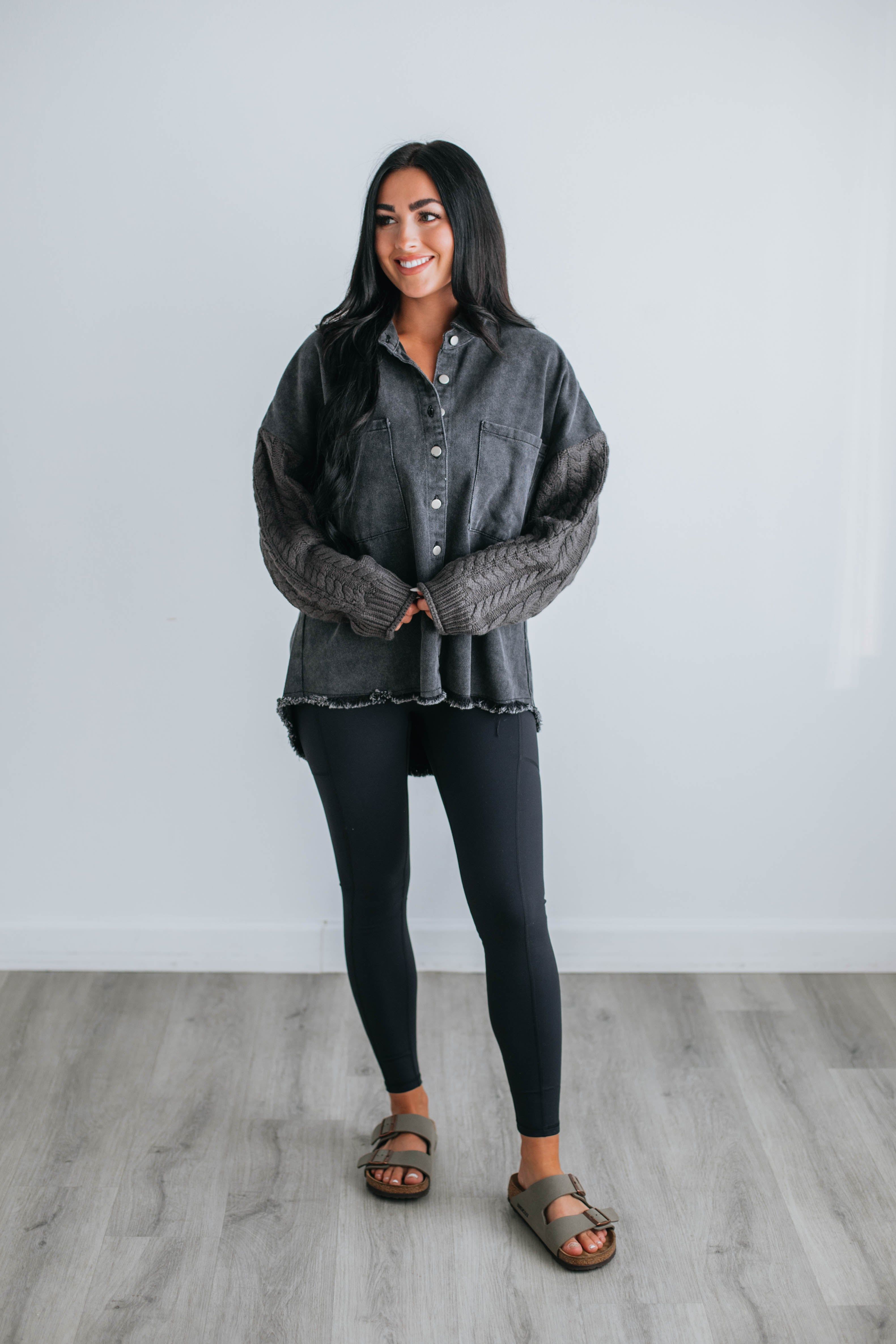 Bryant Contrast Shacket sold by Wild Oak Boutique product image thumbnail 3