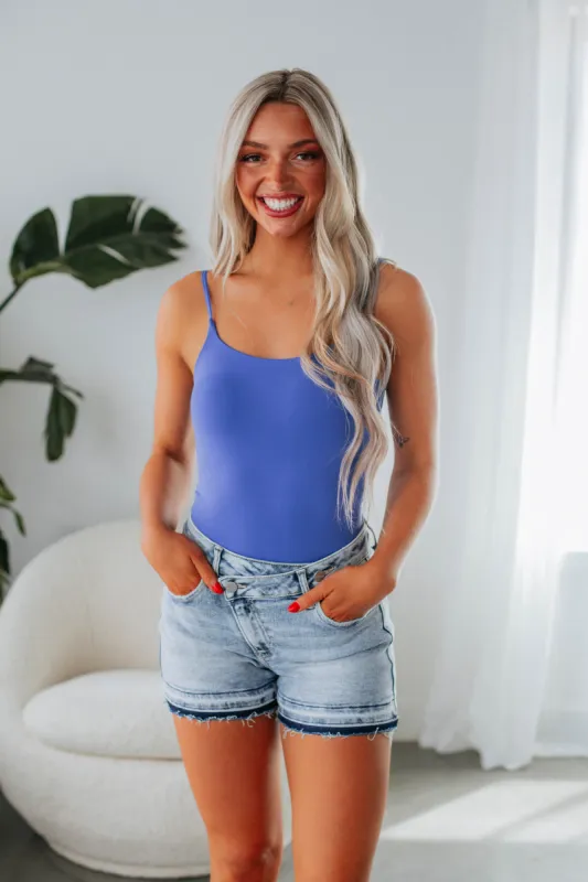 Double Take Bodysuit - Periwinkle sold by Wild Oak Boutique