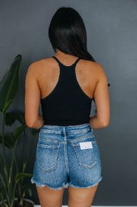 Indie Ribbed Tank - Black sold by Wild Oak Boutique