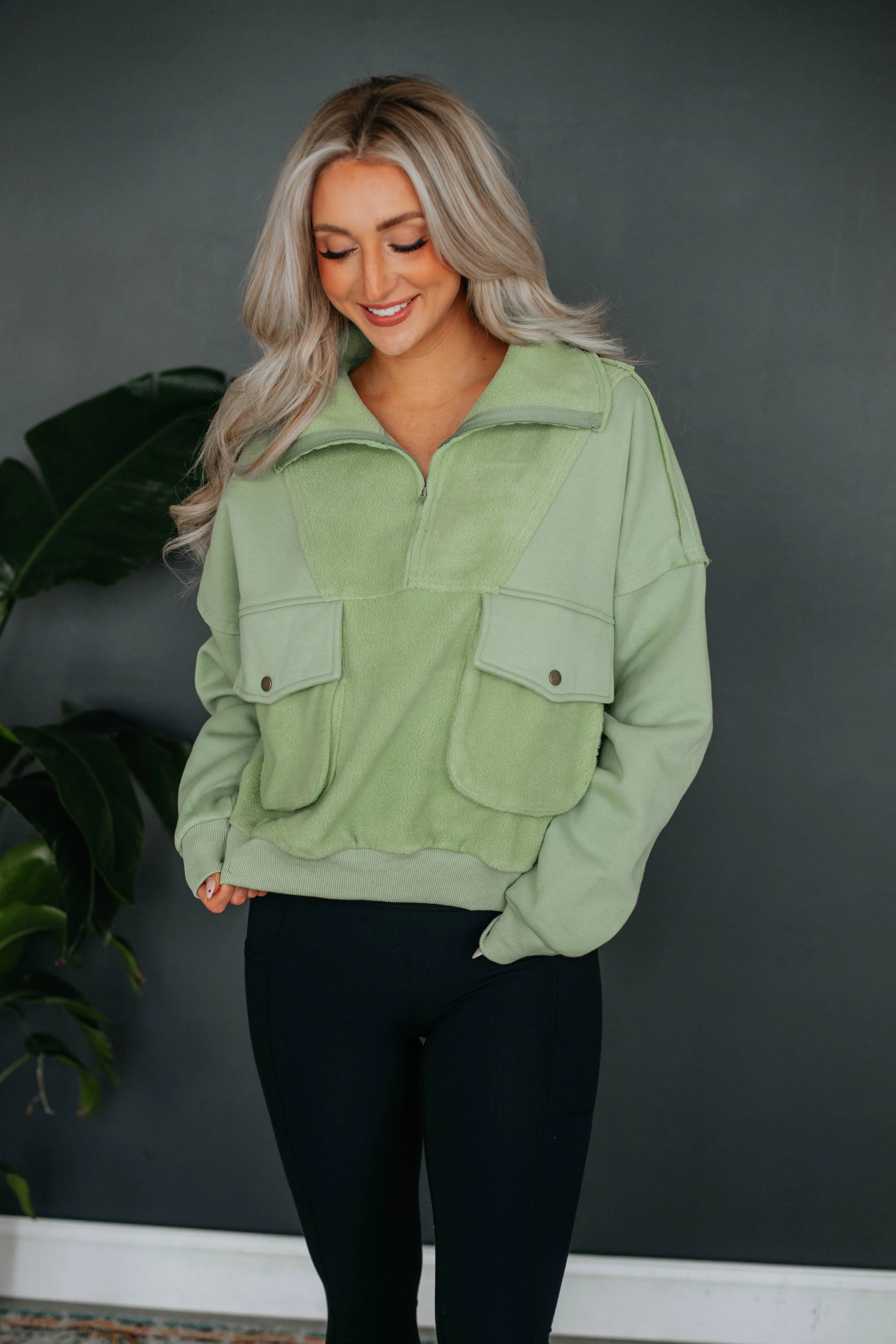 Livia Pullover - Pistachio sold by Wild Oak Boutique