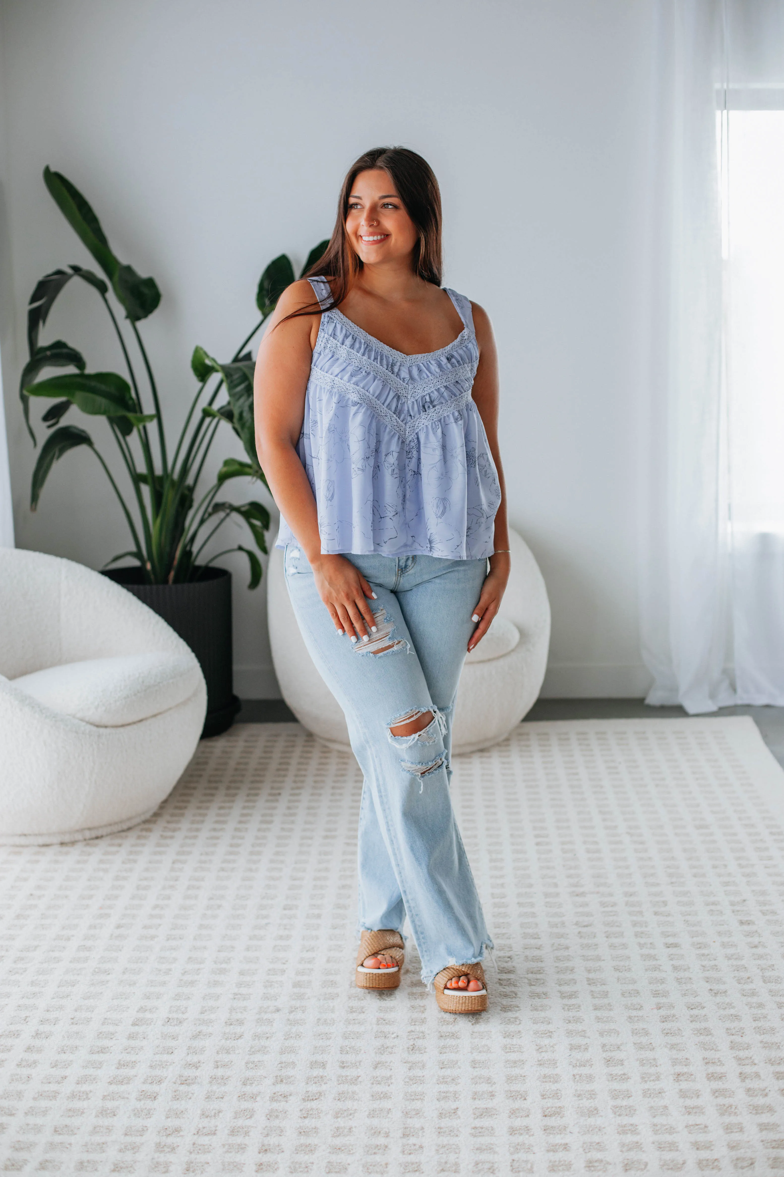 Cecilee Floral Tank sold by Wild Oak Boutique product image thumbnail 5