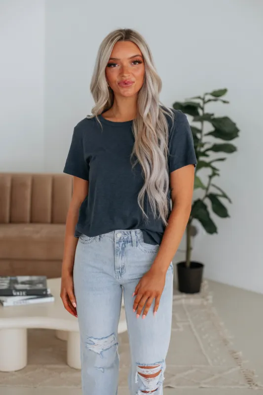 Carolina Basic Tee - Midnight sold by Wild Oak Boutique
