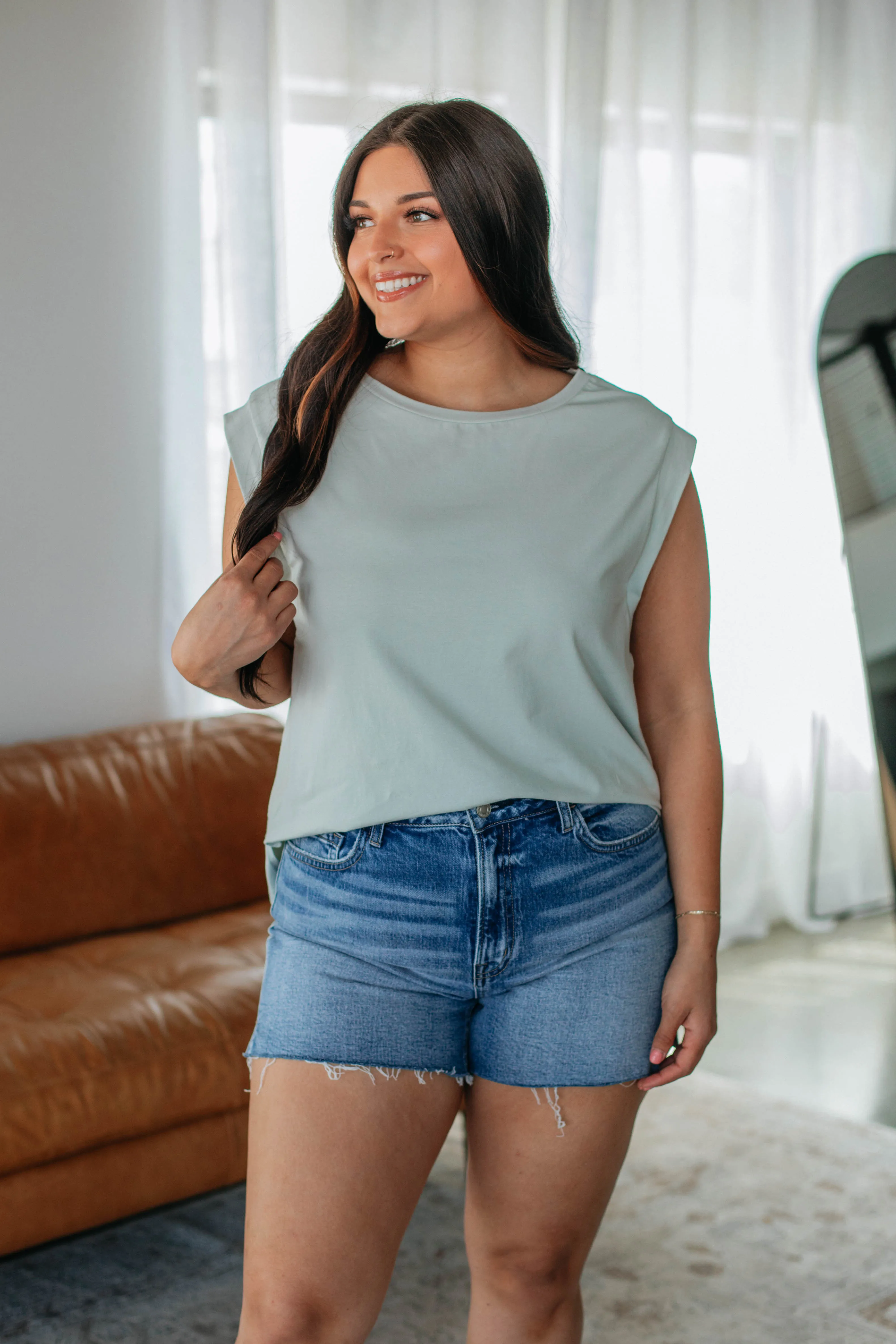 Dakotah Basic Top - Light Sage sold by Wild Oak Boutique product image thumbnail 2