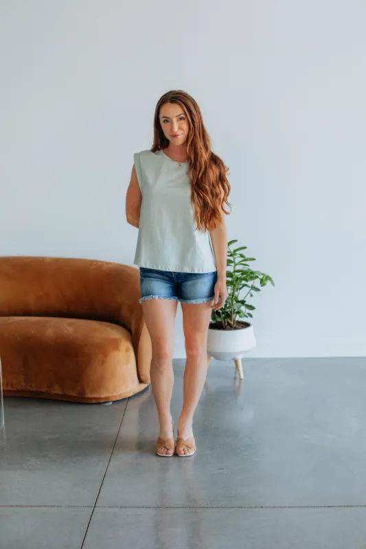Dakotah Basic Top - Light Sage sold by Wild Oak Boutique