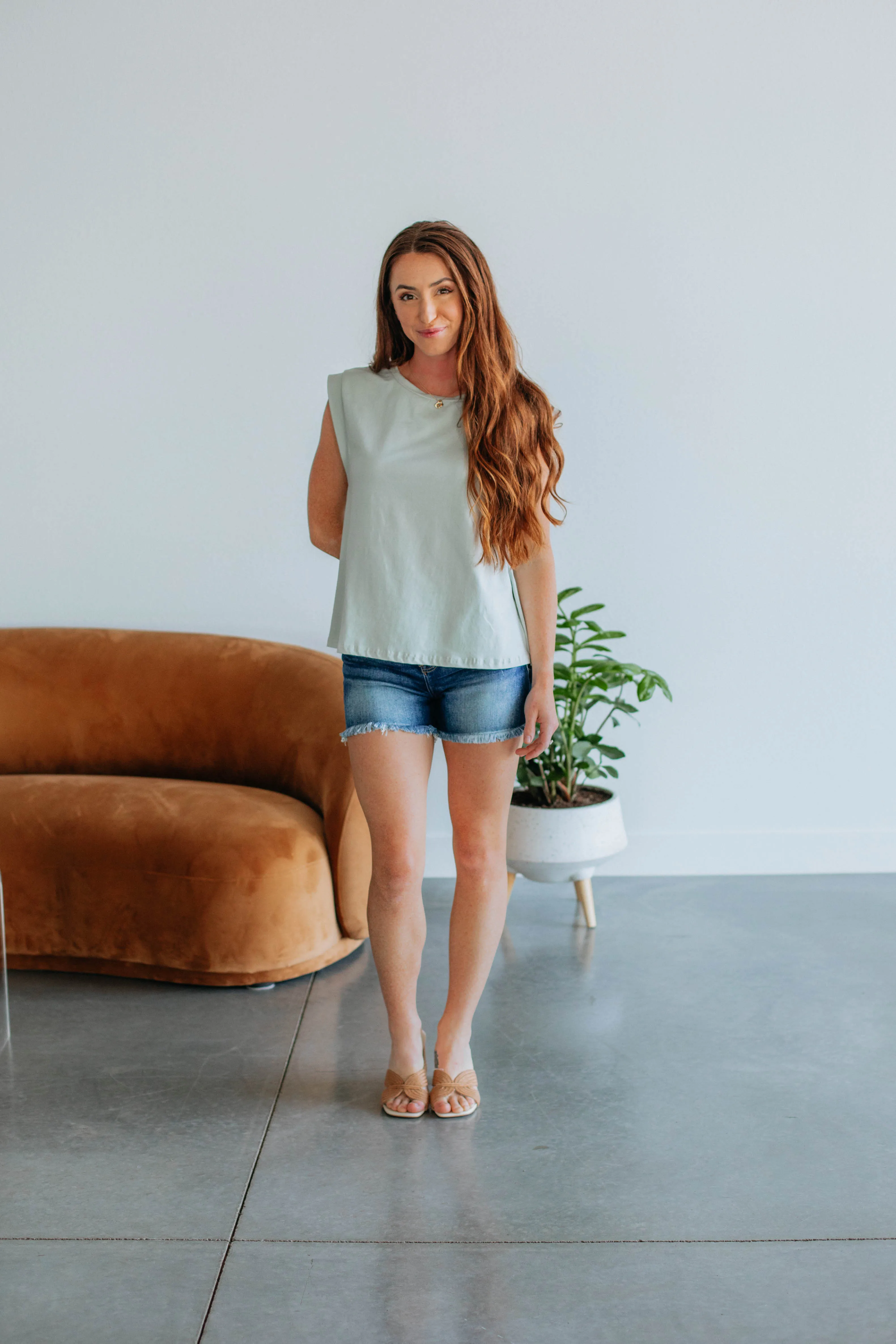 Dakotah Basic Top - Light Sage sold by Wild Oak Boutique