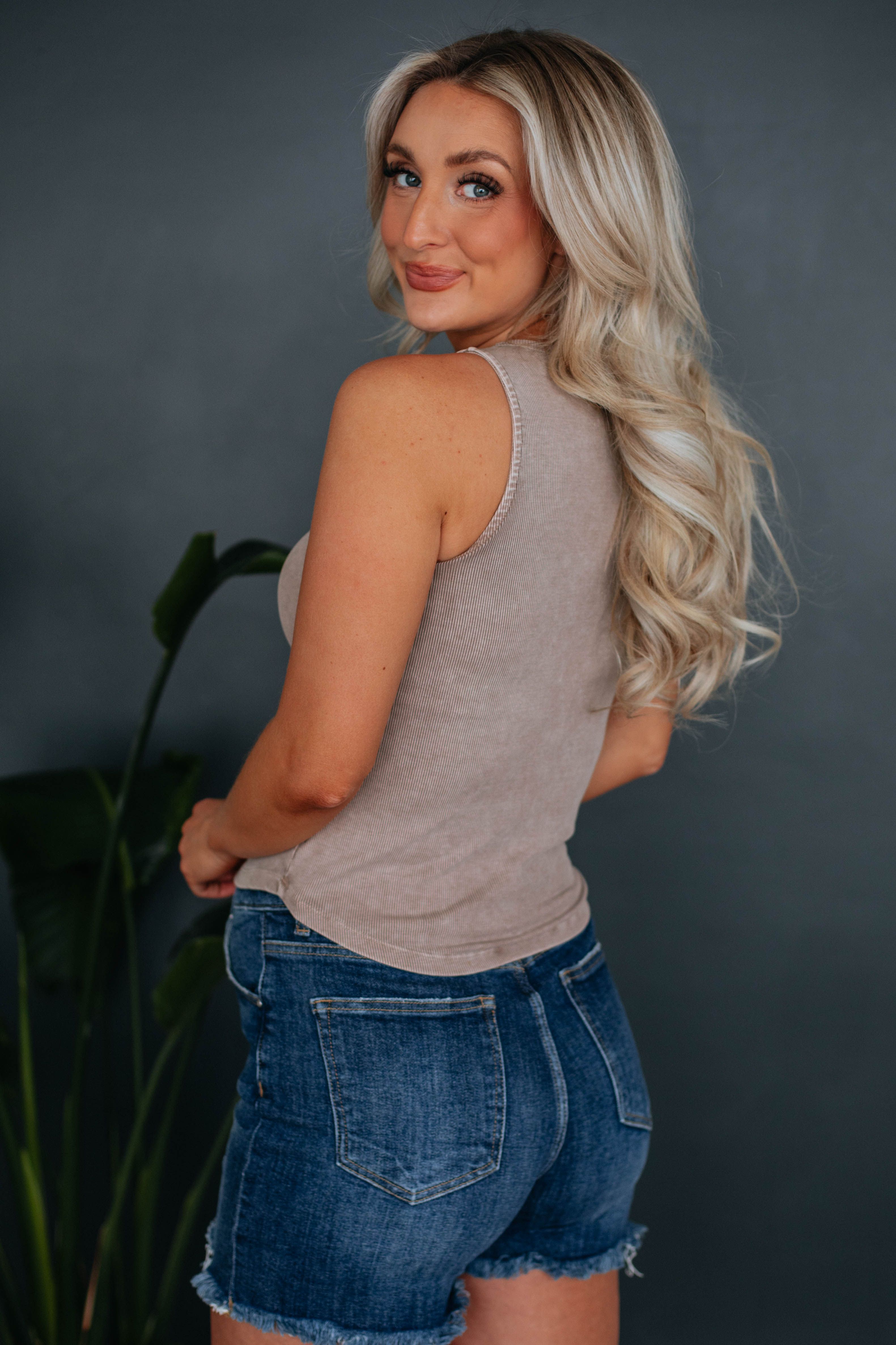 Brittyn Ribbed Tank - Mocha sold by Wild Oak Boutique product image thumbnail 5