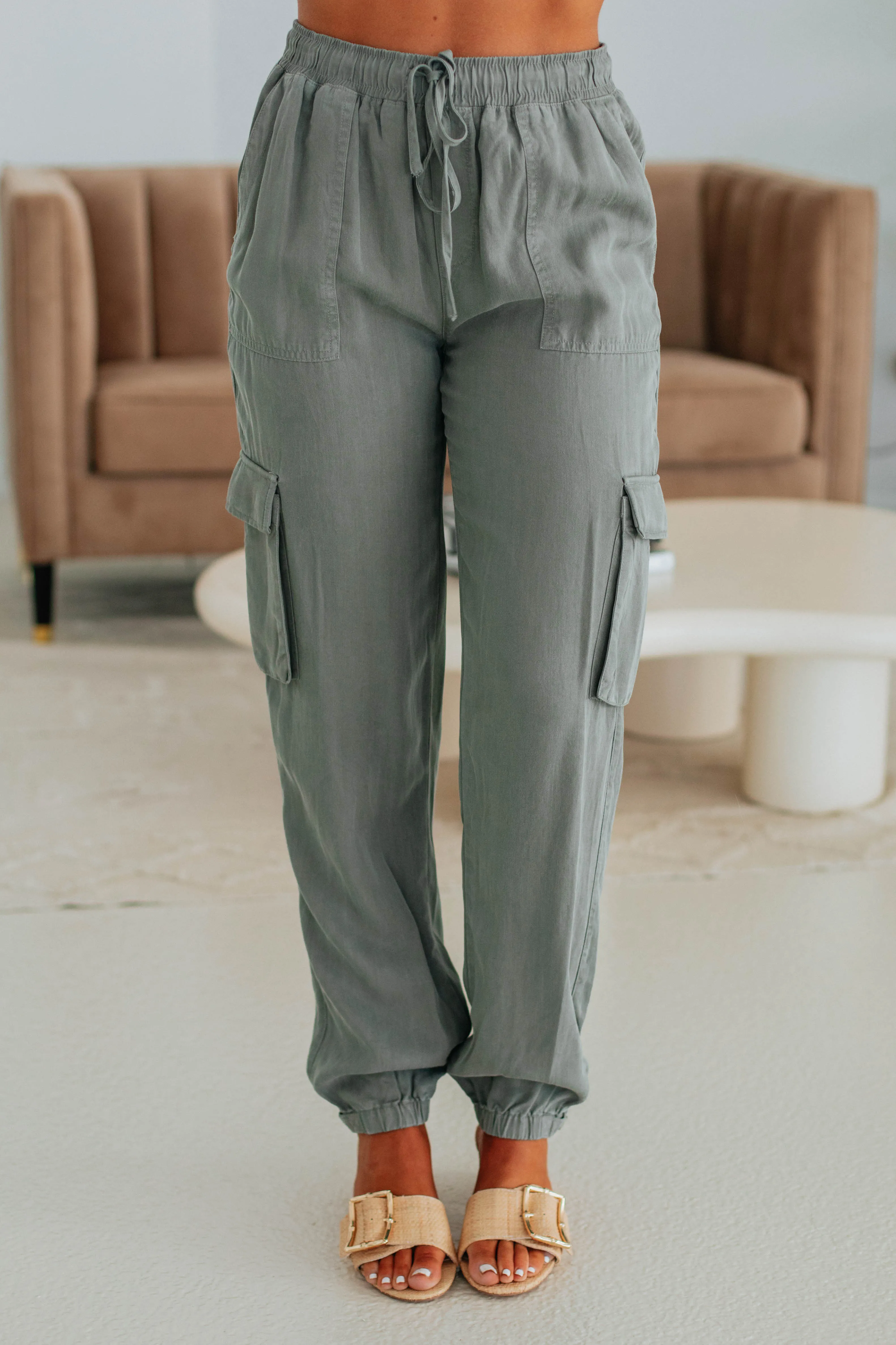 Bodie Cargo Joggers - Artichoke sold by Wild Oak Boutique product image thumbnail 2