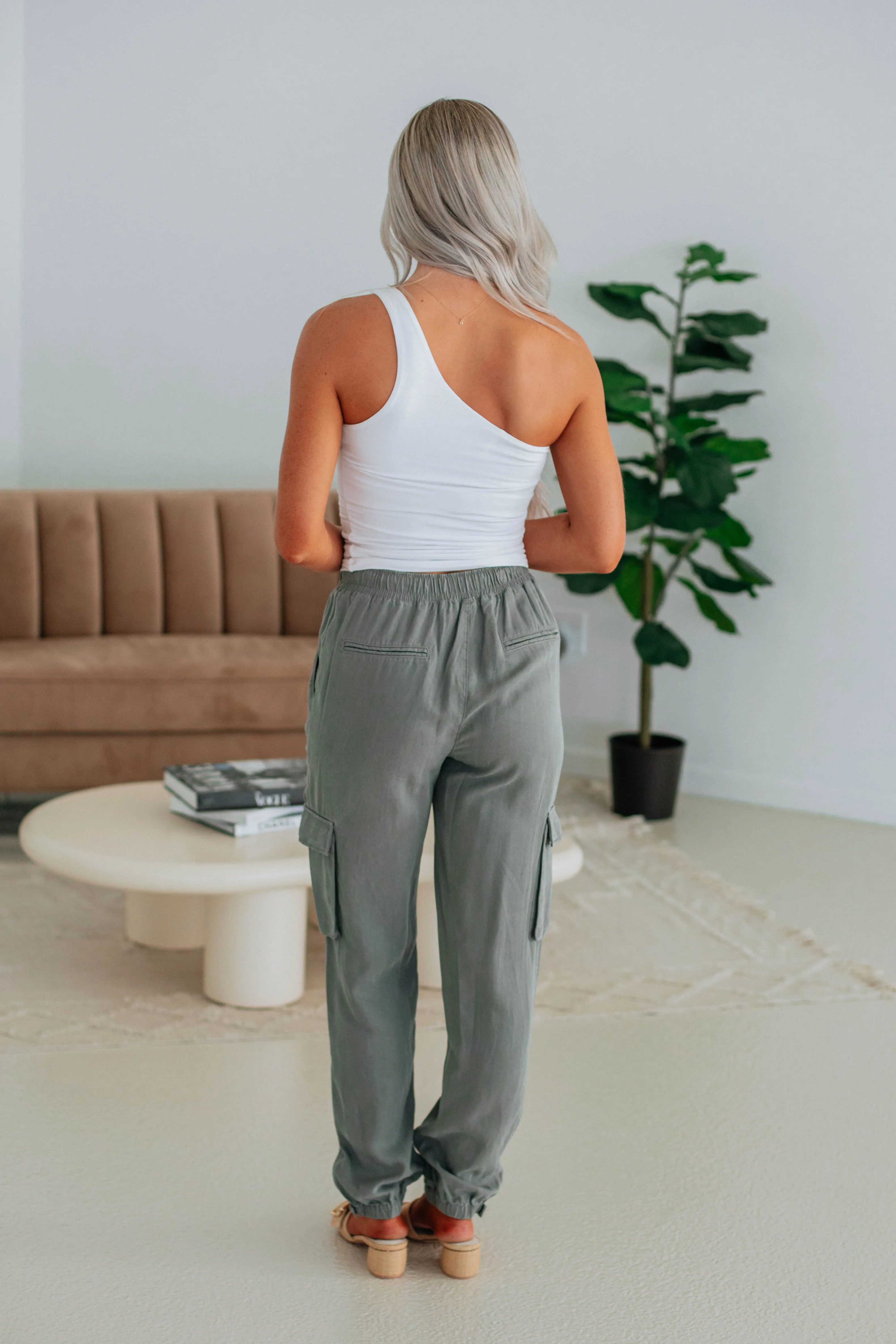 Bodie Cargo Joggers - Artichoke sold by Wild Oak Boutique product image thumbnail 5