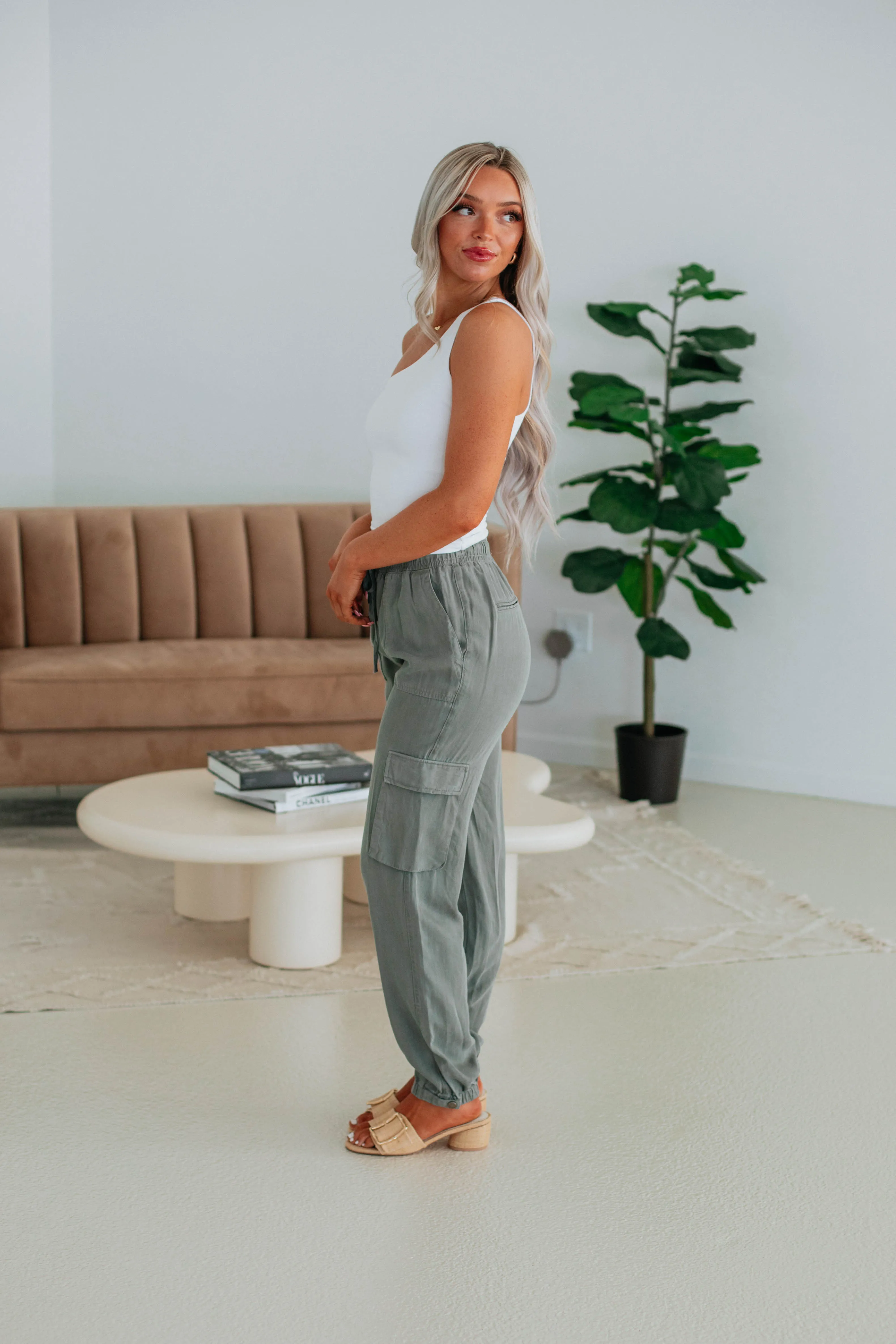 Bodie Cargo Joggers - Artichoke sold by Wild Oak Boutique product image thumbnail 4