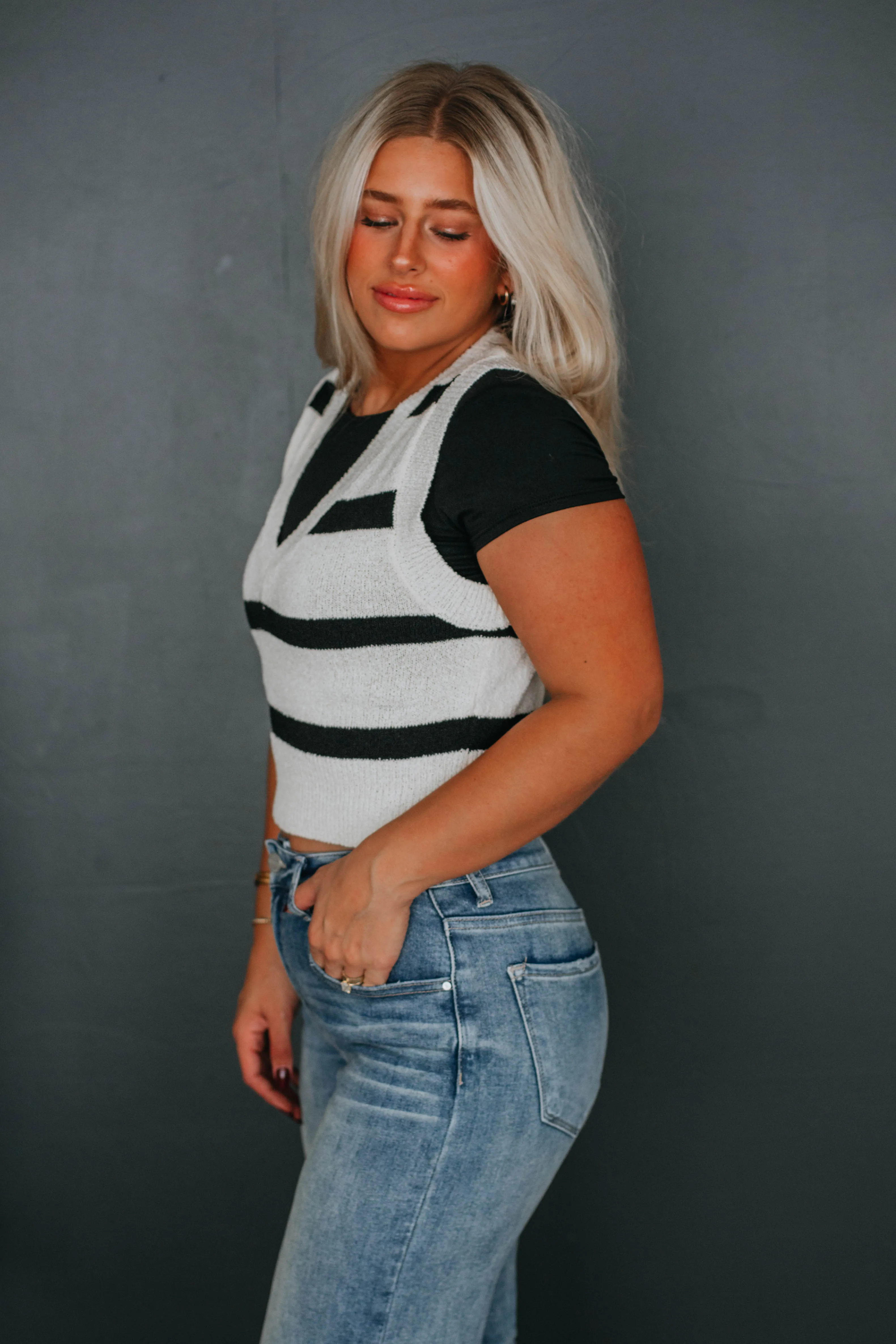 Cobie Sweater Vest - Cream Mix sold by Wild Oak Boutique product image thumbnail 4