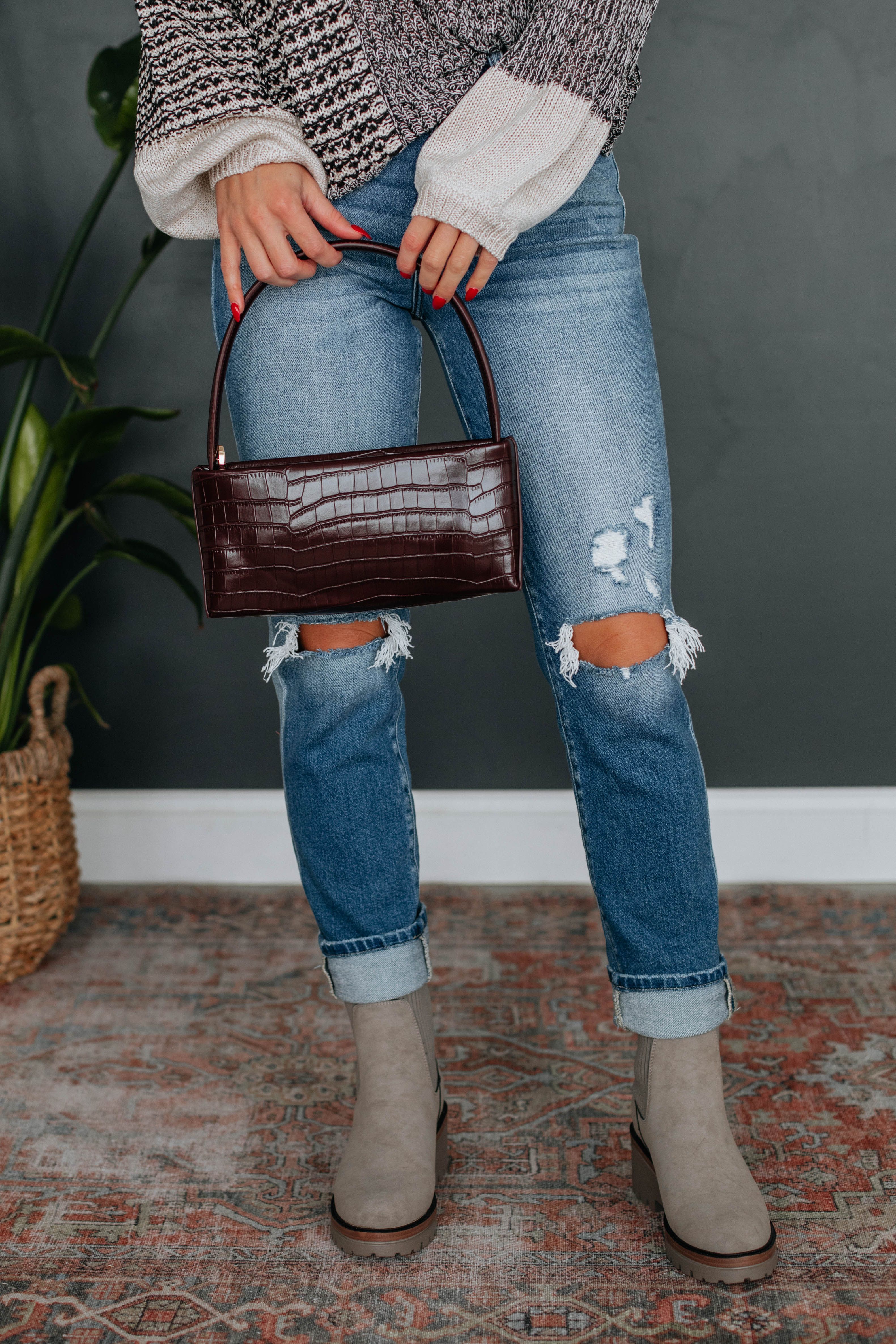 Wild About You Handbag - Merlot sold by Wild Oak Boutique